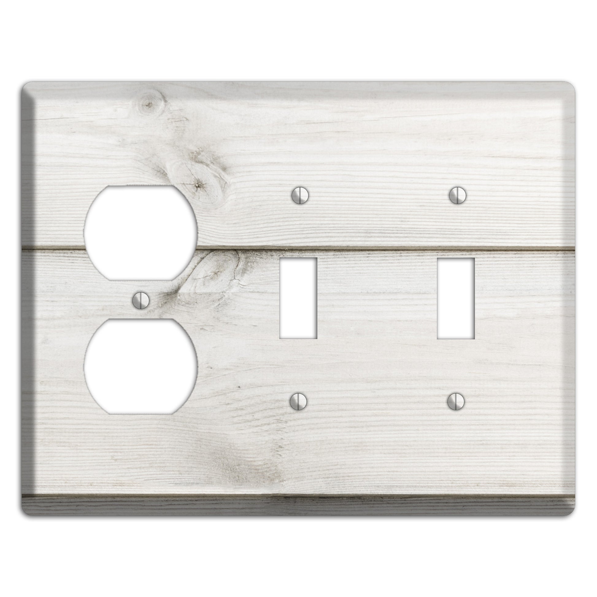 Timberwolf Antique Duplex / 2 Toggle Wallplate