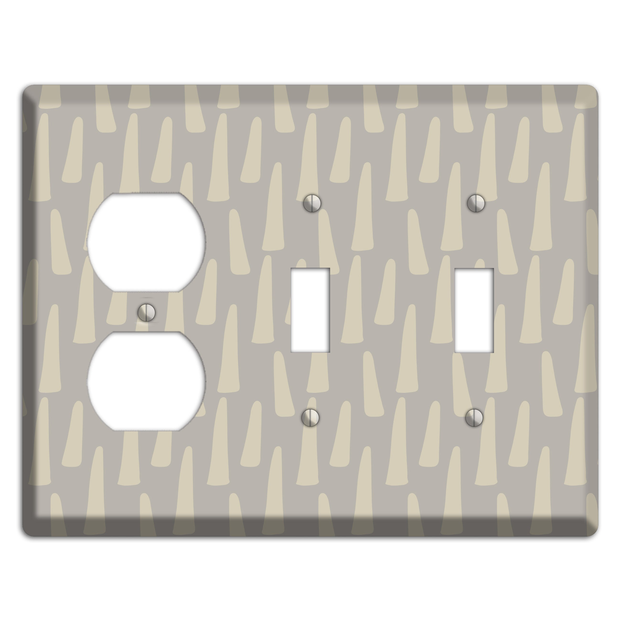 Simple Scandanavian Style HH Duplex / 2 Toggle Wallplate