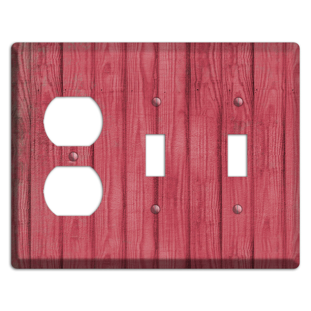 Fuzzy Wuzzy Weathered Wood Duplex / 2 Toggle Wallplate