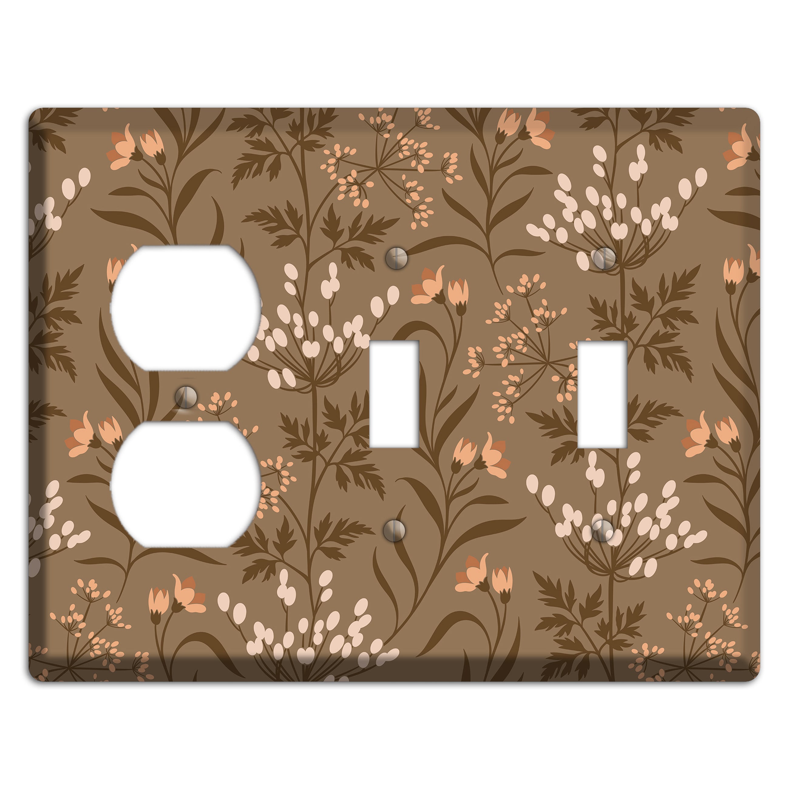 Fall Floral 2 Duplex / 2 Toggle Wallplate