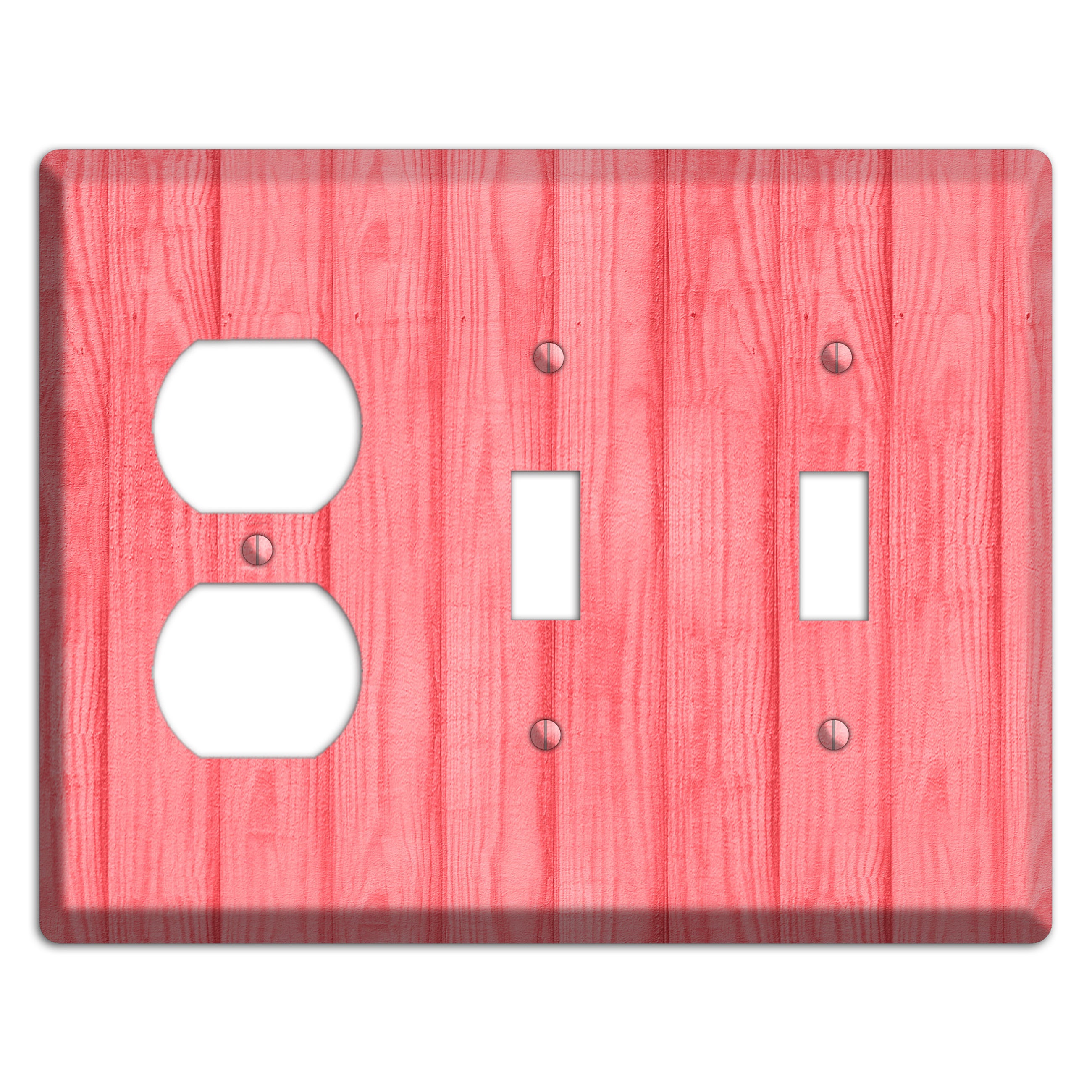 Geraldine Soft Coral Duplex / 2 Toggle Wallplate