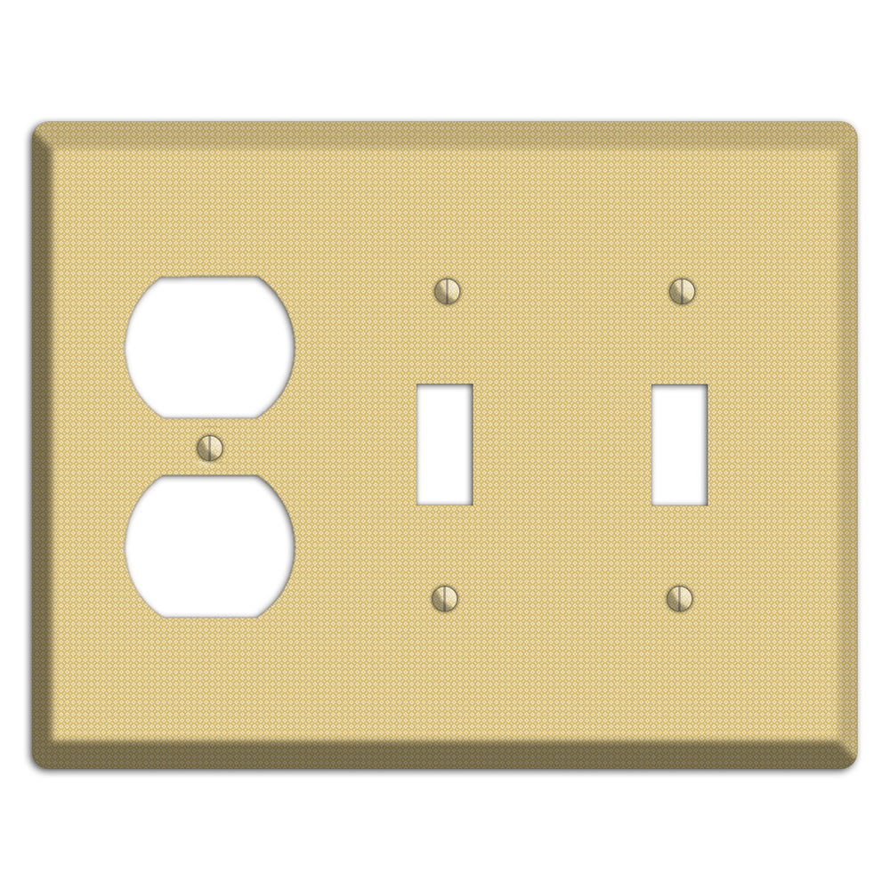 Khaki Weave Duplex / 2 Toggle Wallplate