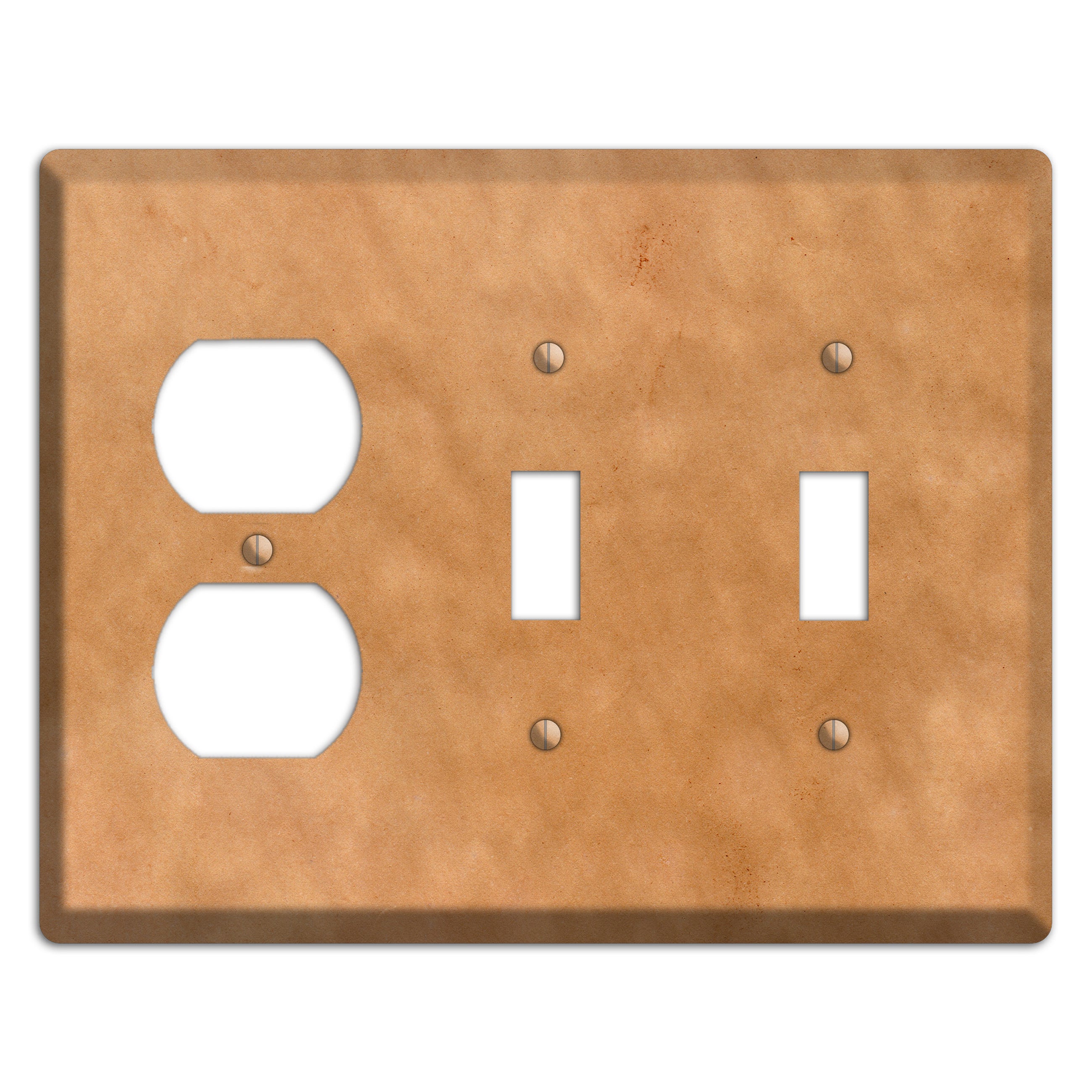 Aged Paper 9 Duplex / 2 Toggle Wallplate