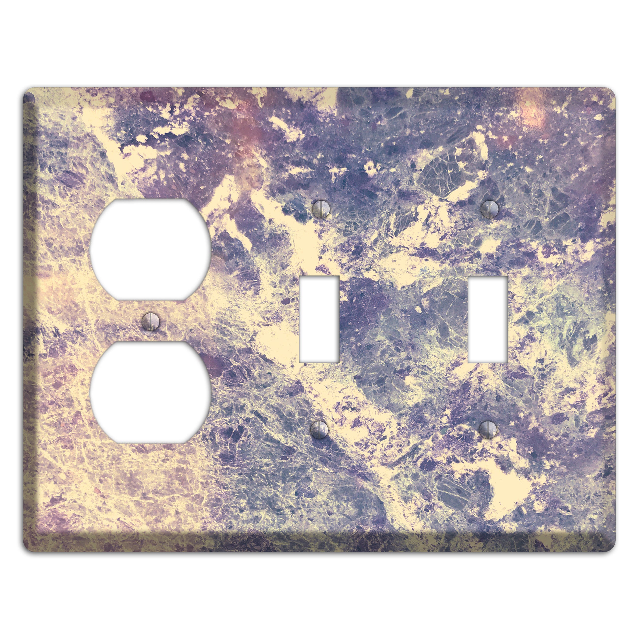 Manatee Marble Duplex / 2 Toggle Wallplate
