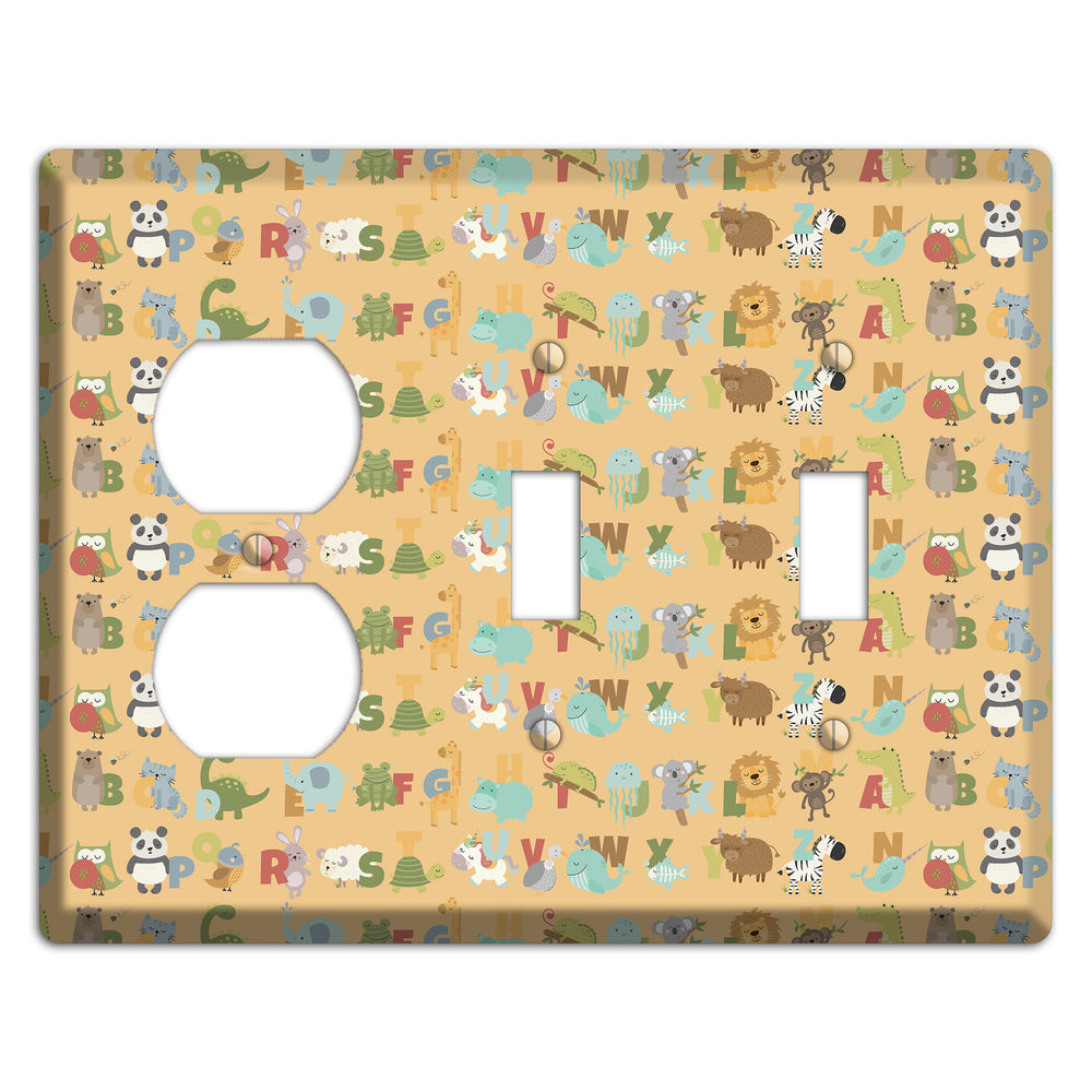Animal Alphabet 1 Duplex / 2 Toggle Wallplate