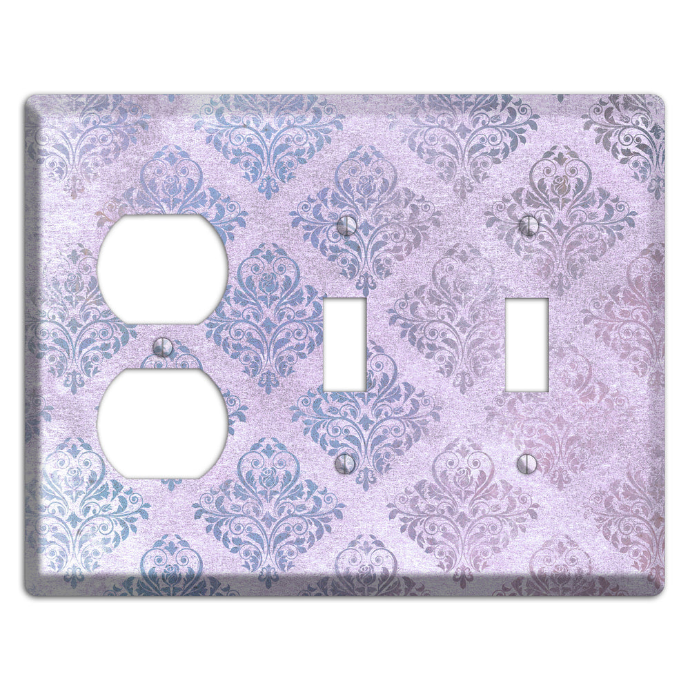 Logan Whimsical Damask Duplex / 2 Toggle Wallplate