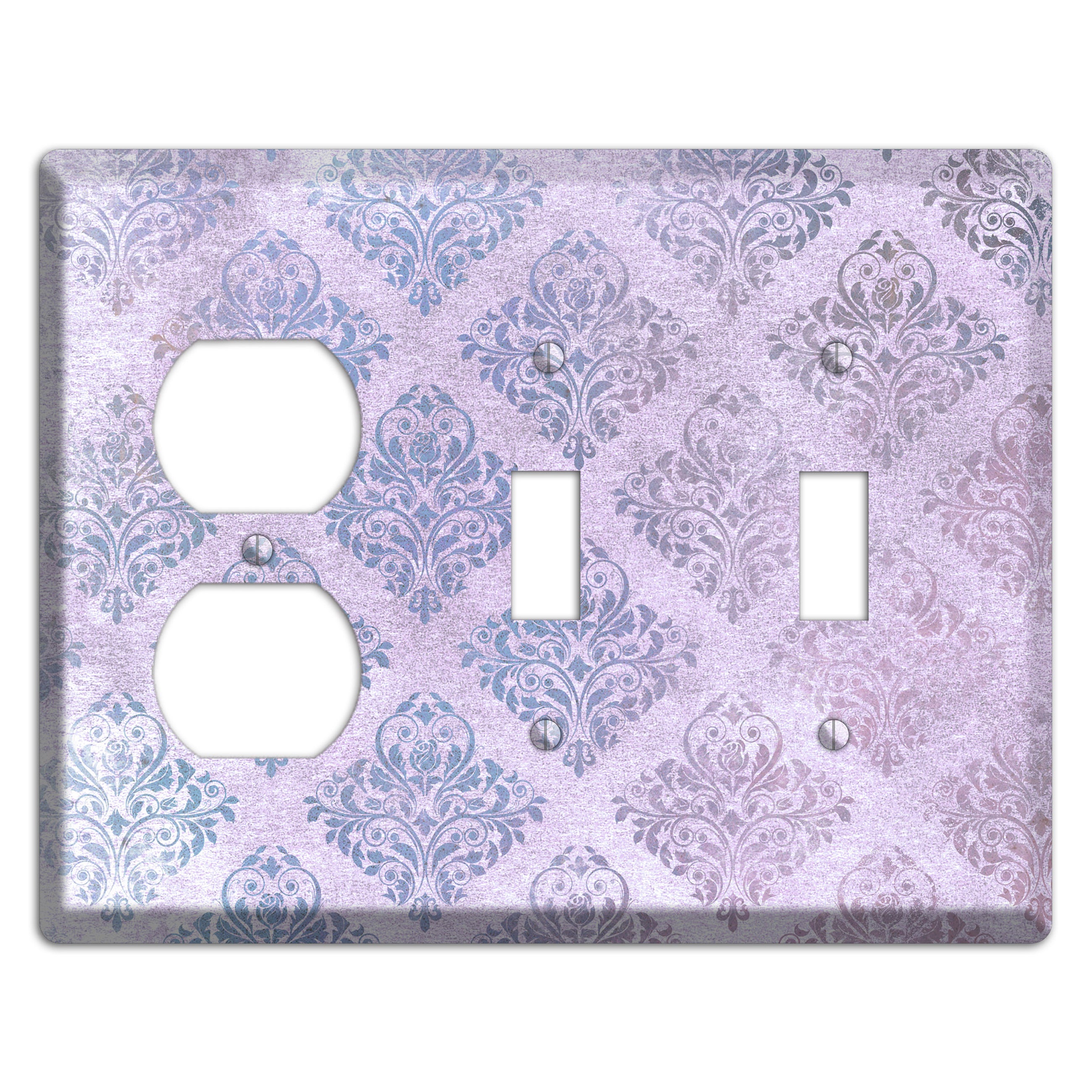Logan Whimsical Damask Duplex / 2 Toggle Wallplate