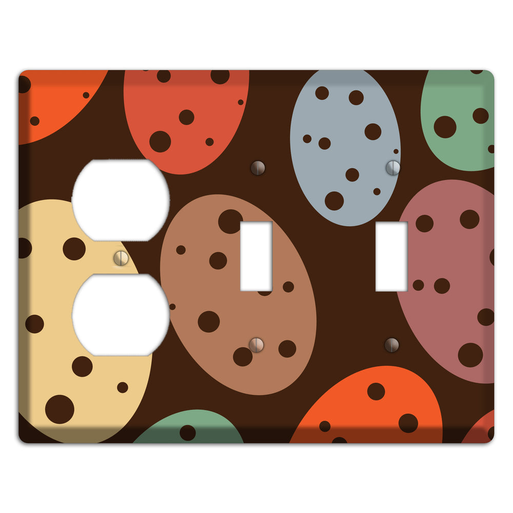 Brown Eggs Duplex / 2 Toggle Wallplate