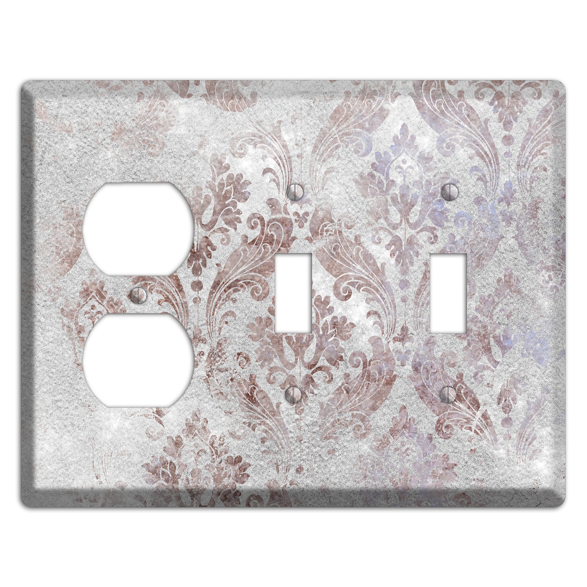 Nobel Whimsical Damask Duplex / 2 Toggle Wallplate