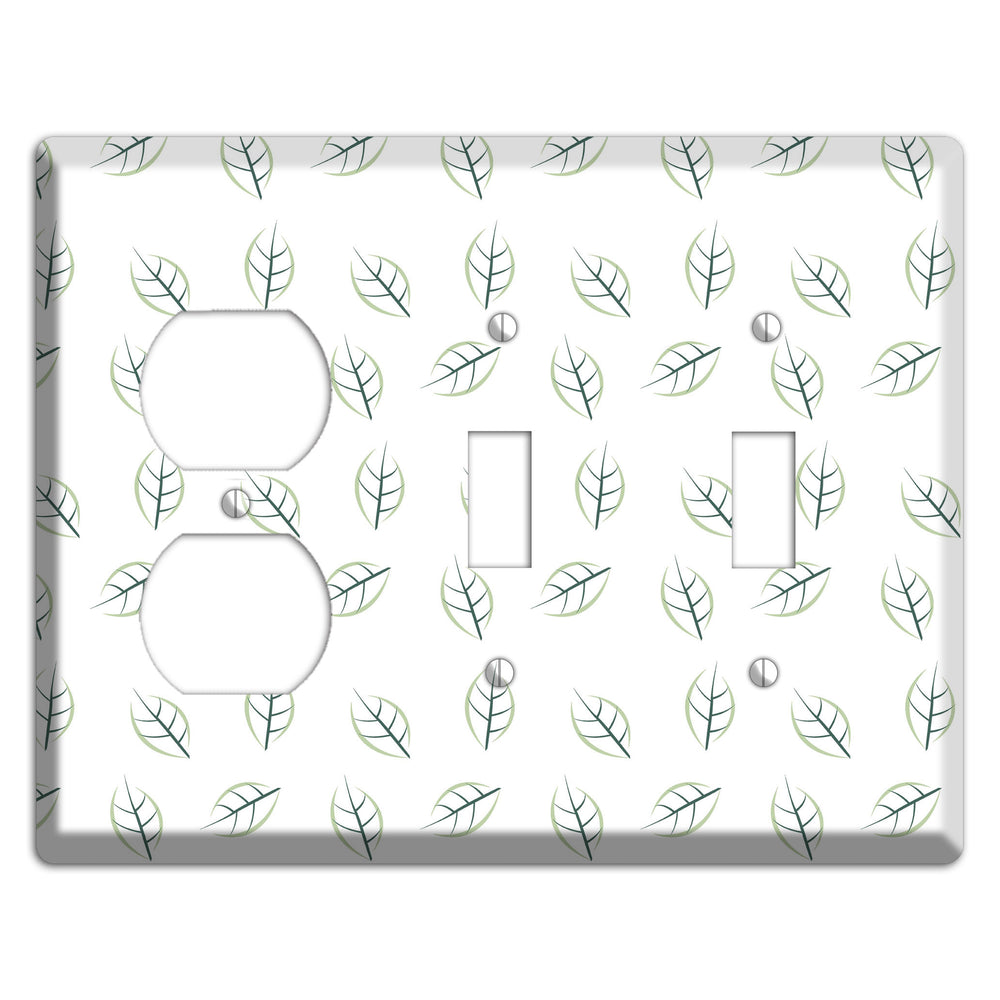 Leaves Style DD Duplex / 2 Toggle Wallplate