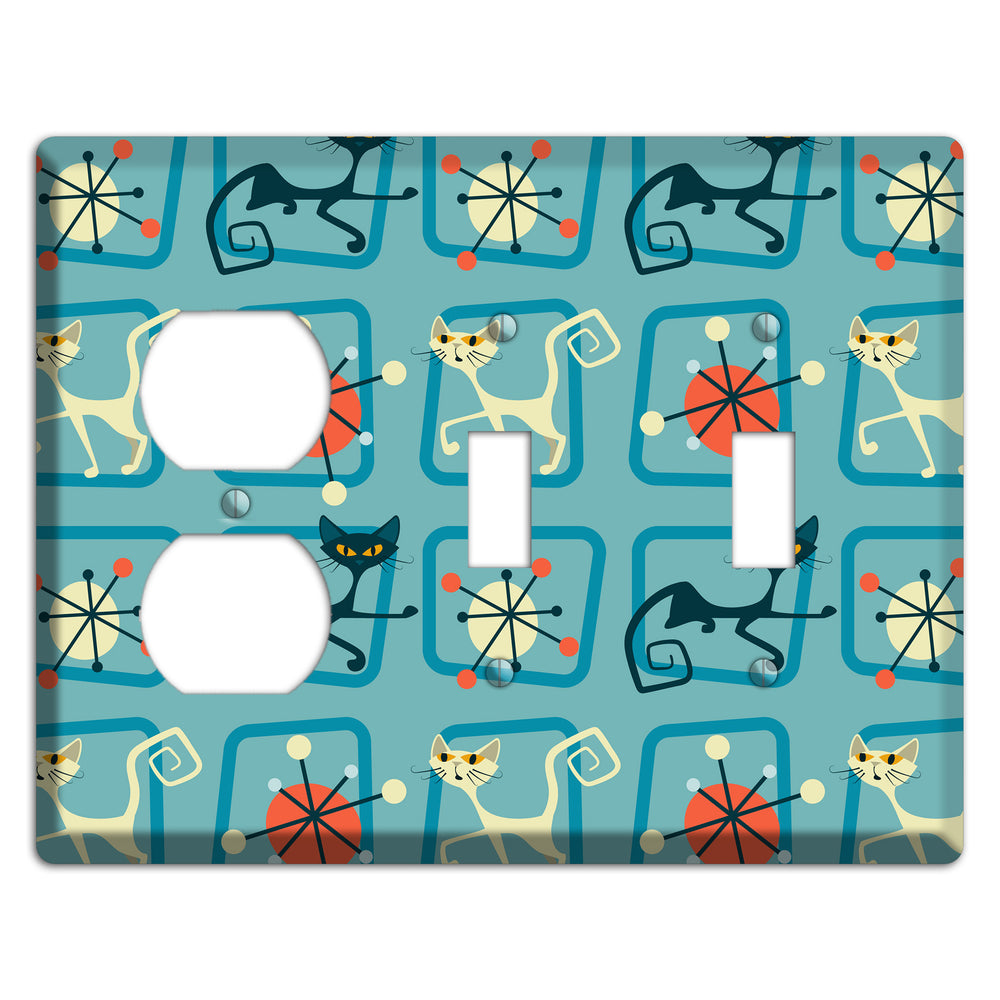 Relaxing Kitties Duplex / 2 Toggle Wallplate