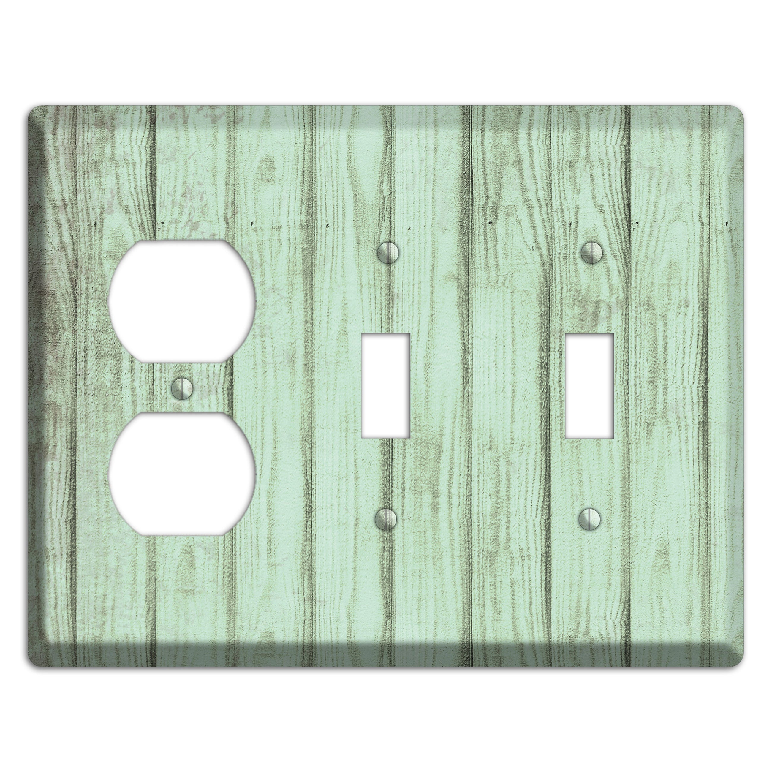Norway Weathered Wood Duplex / 2 Toggle Wallplate