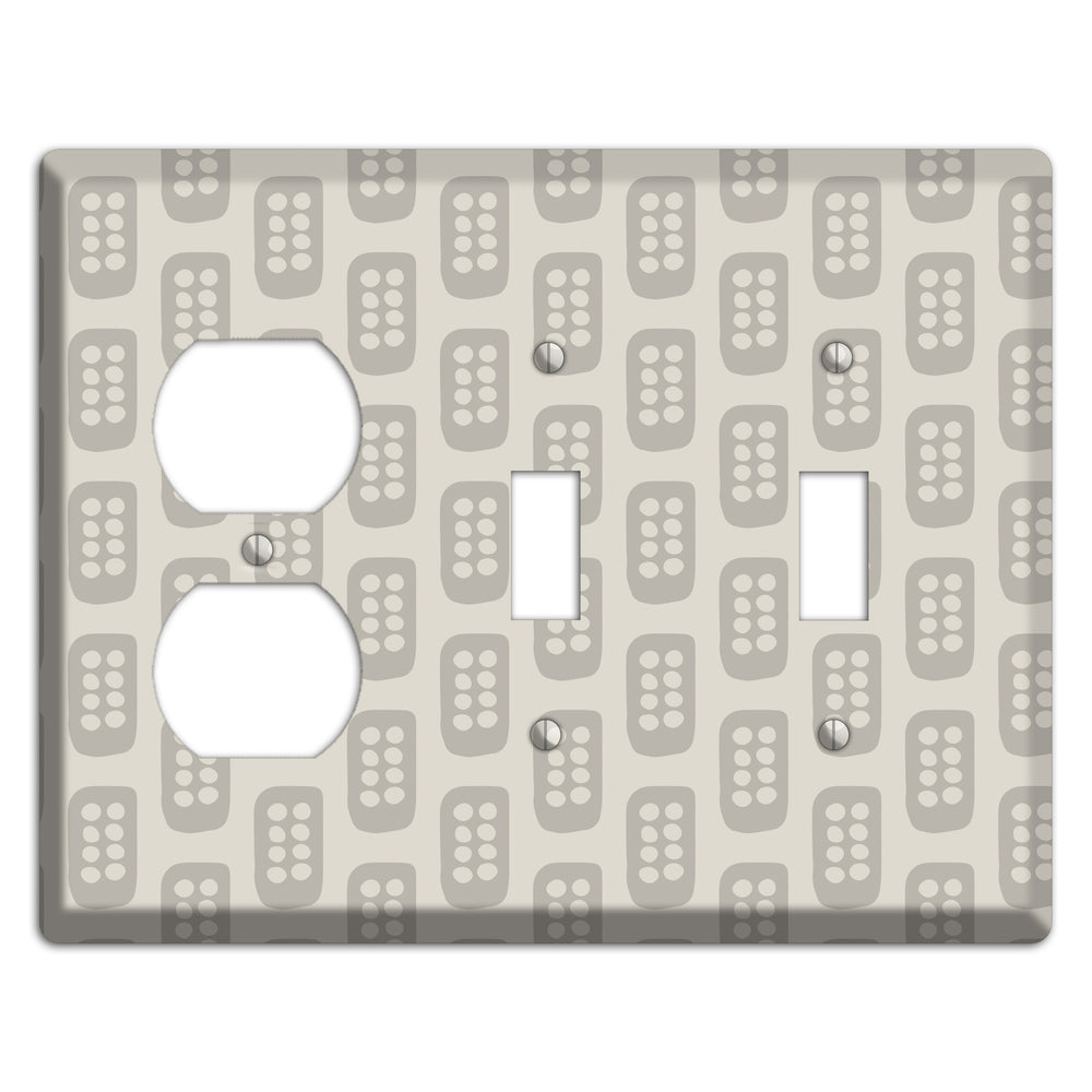 Simple Scandanavian Style EE Duplex / 2 Toggle Wallplate