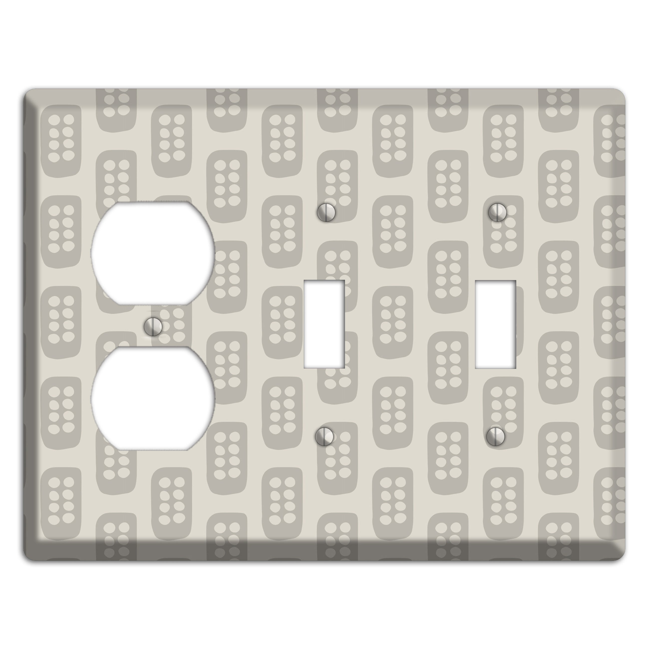 Simple Scandanavian Style EE Duplex / 2 Toggle Wallplate