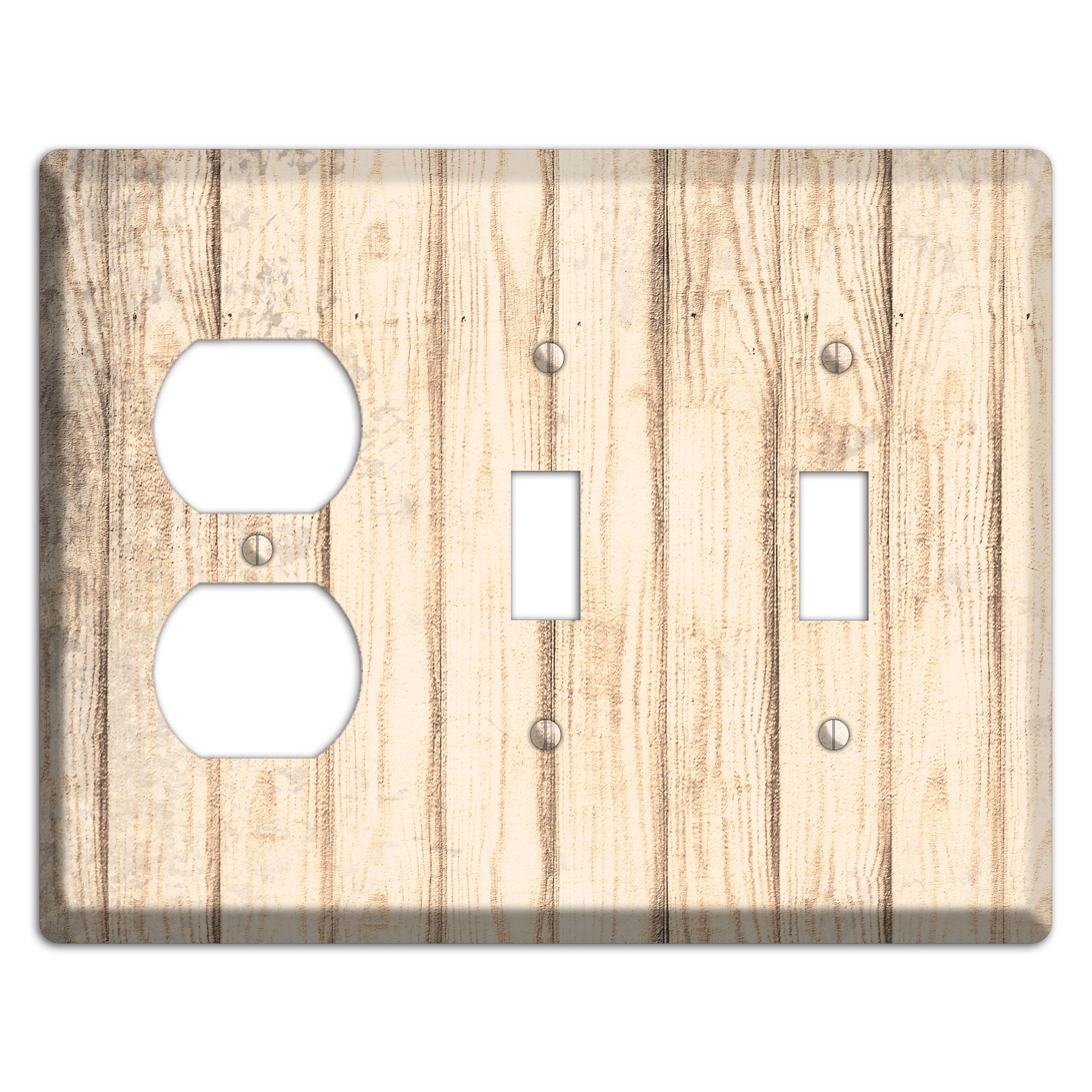 Sidecar Weathered Wood Duplex / 2 Toggle Wallplate