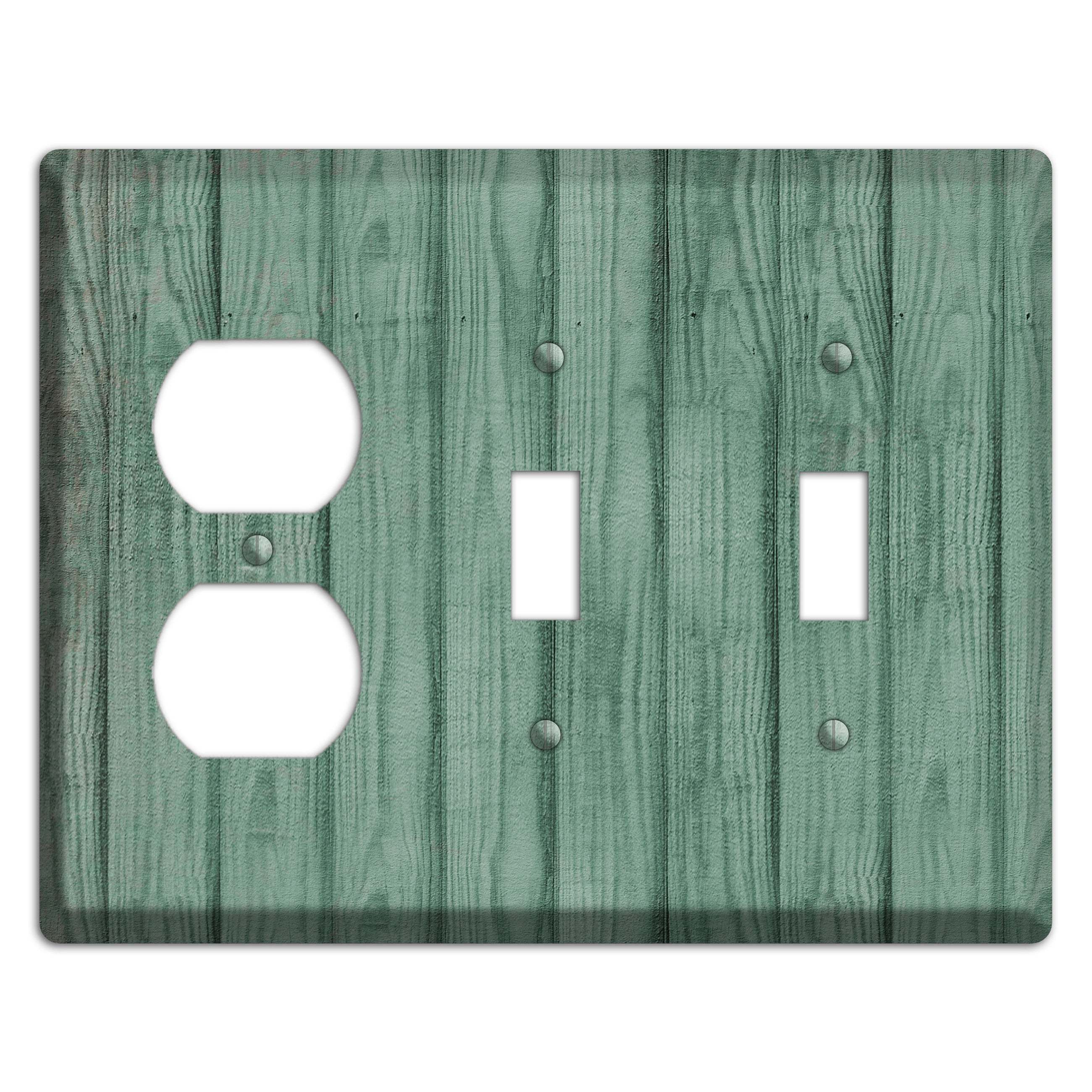 Laurel Weathered Wood Duplex / 2 Toggle Wallplate