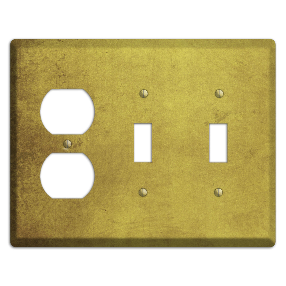 Husk Vintage Grunge Duplex / 2 Toggle Wallplate