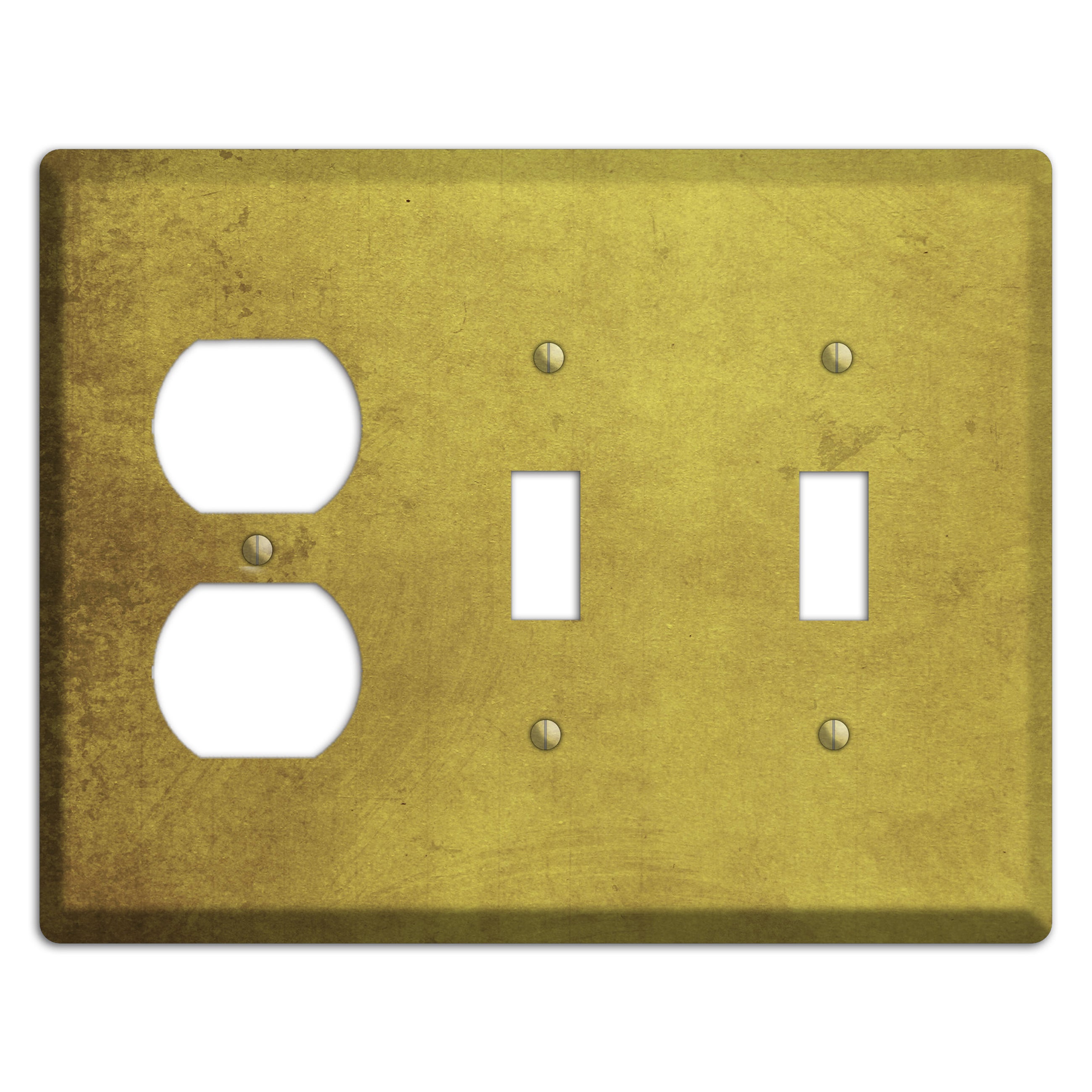Husk Vintage Grunge Duplex / 2 Toggle Wallplate