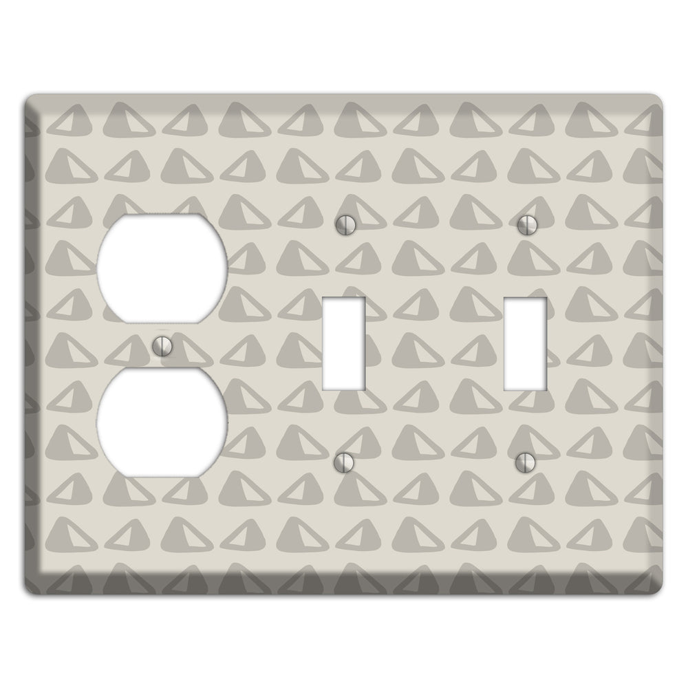 Simple Scandanavian Style NN Duplex / 2 Toggle Wallplate