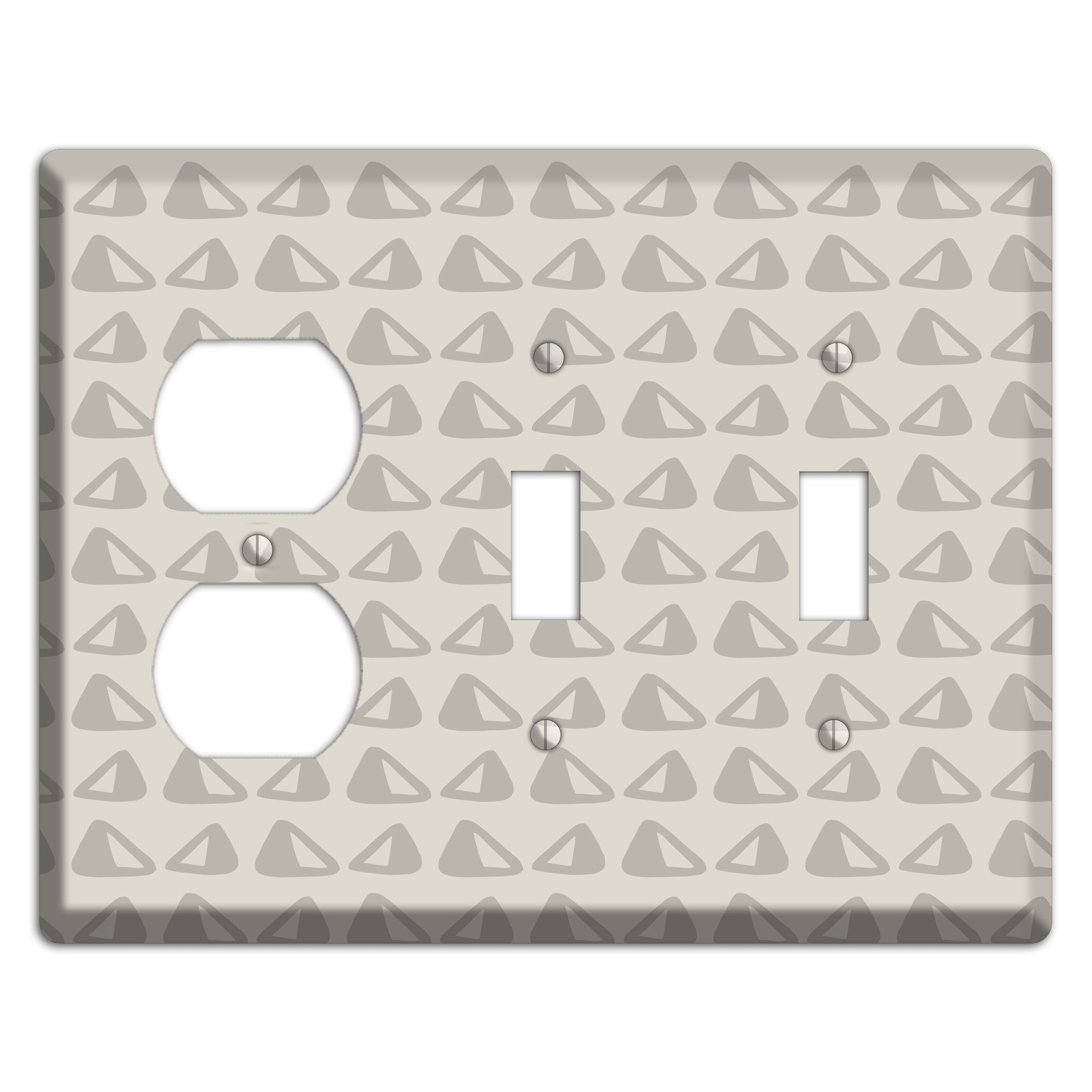 Simple Scandanavian Style NN Duplex / 2 Toggle Wallplate