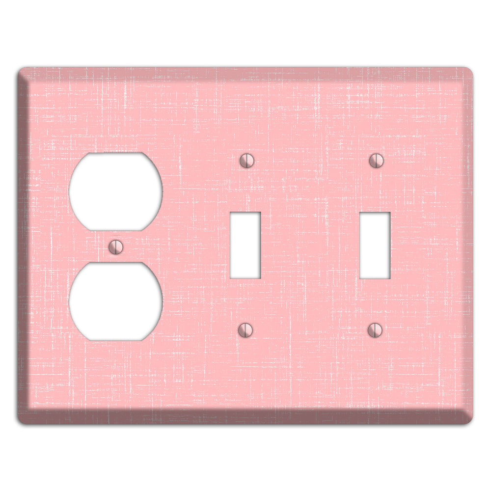 Amber Soft Coral Duplex / 2 Toggle Wallplate