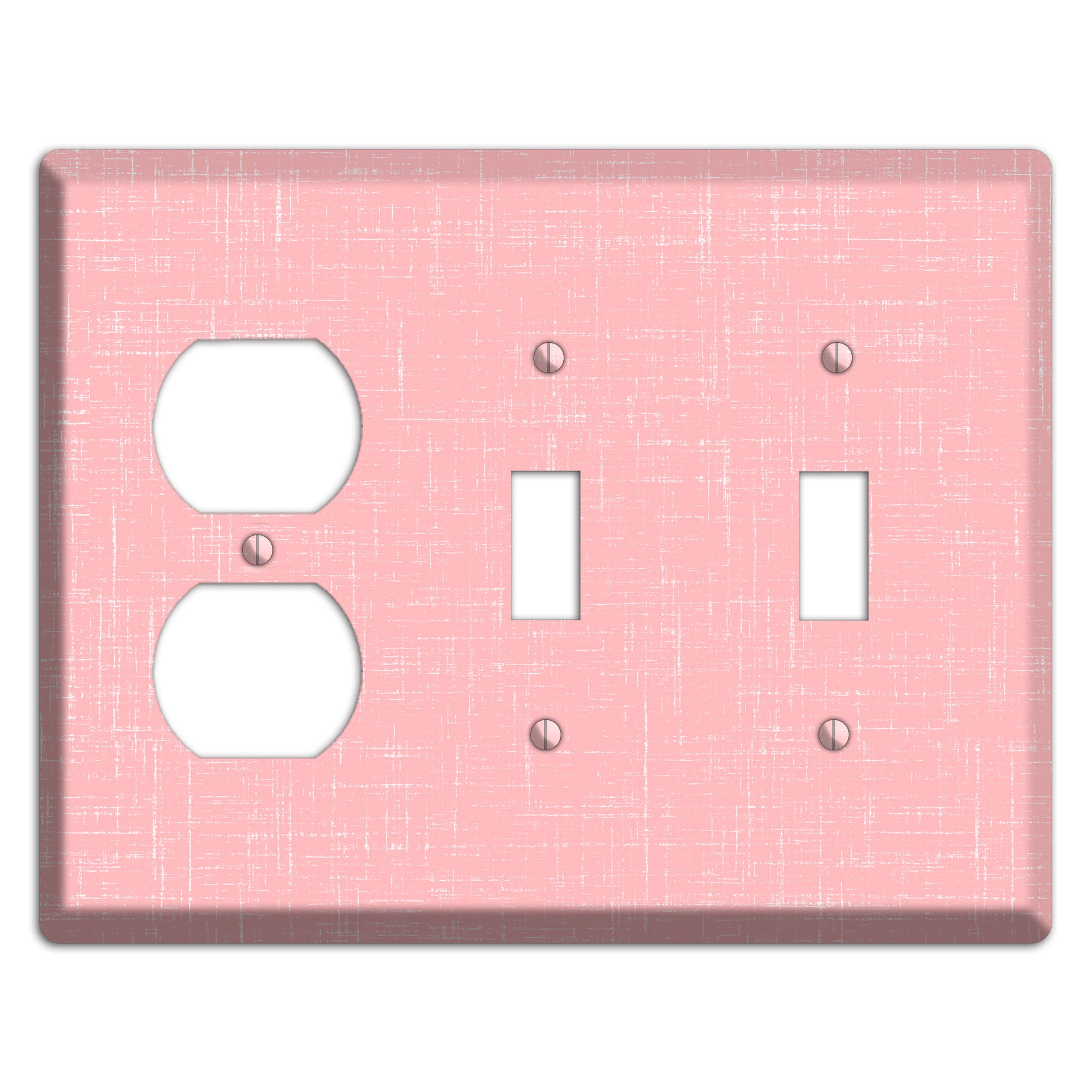 Amber Soft Coral Duplex / 2 Toggle Wallplate
