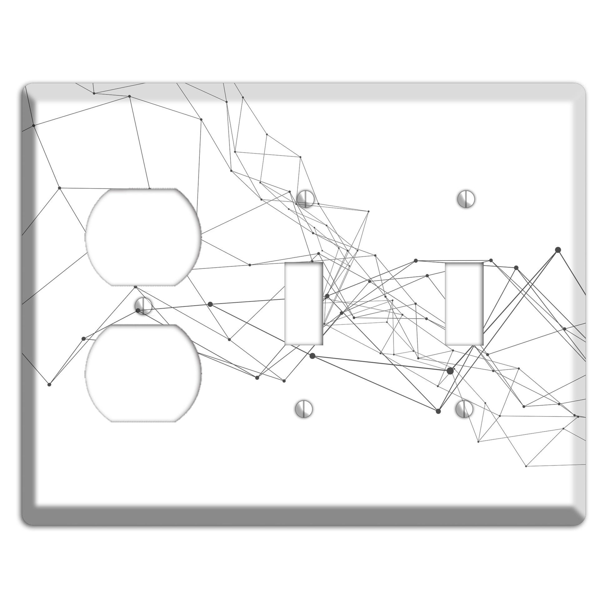 Linear F Duplex / 2 Toggle Wallplate