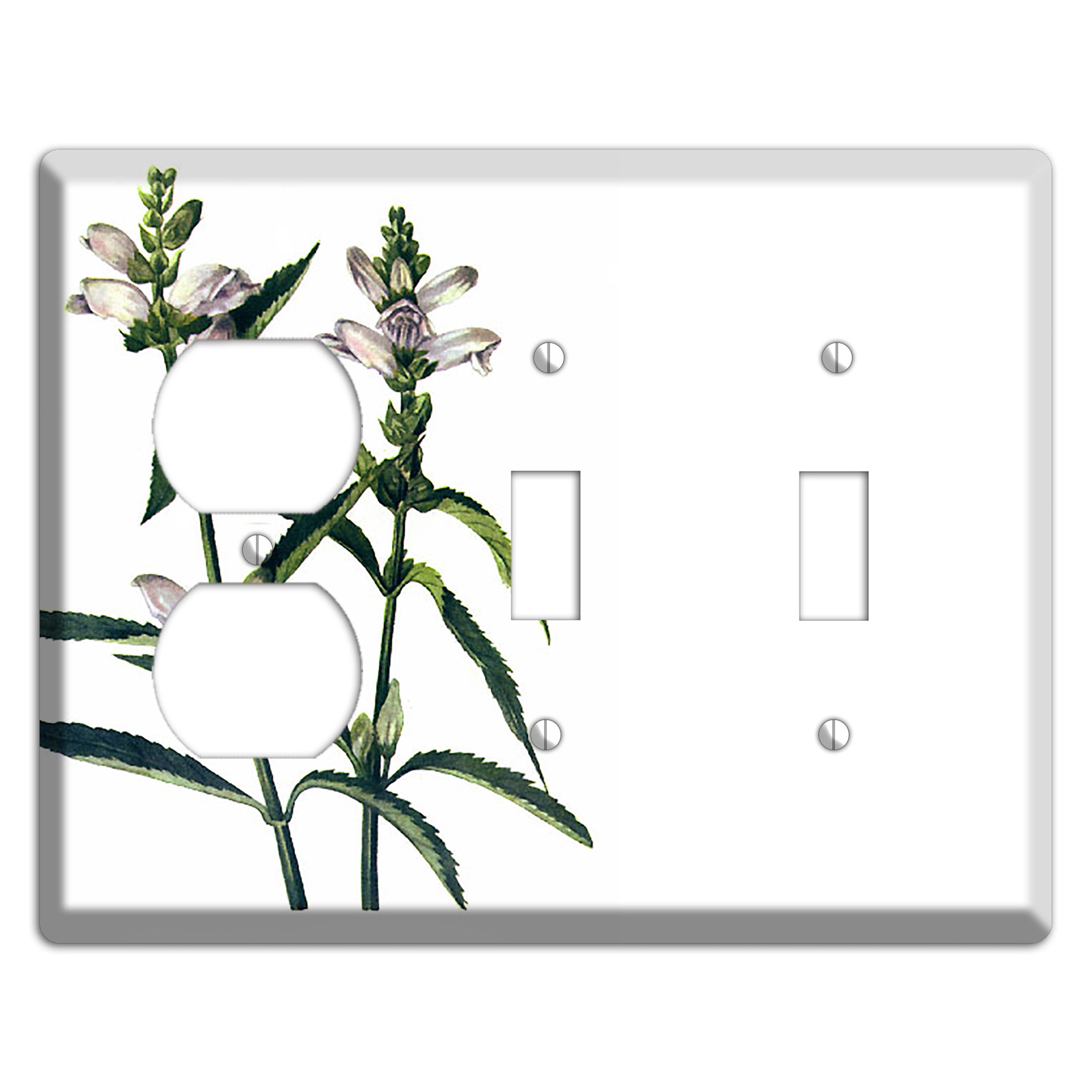 Chelone Glabra Duplex / 2 Toggle Wallplate