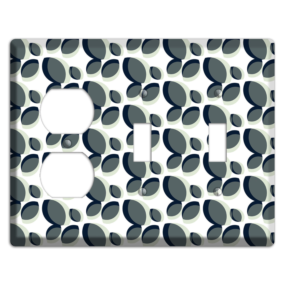 Leaves Style E Duplex / 2 Toggle Wallplate