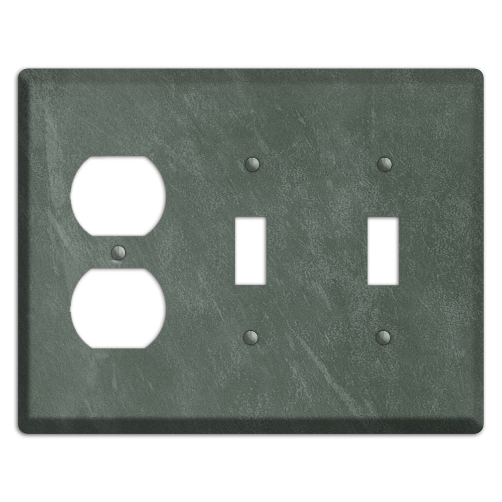 Chalk Dark Green Duplex / 2 Toggle Wallplate