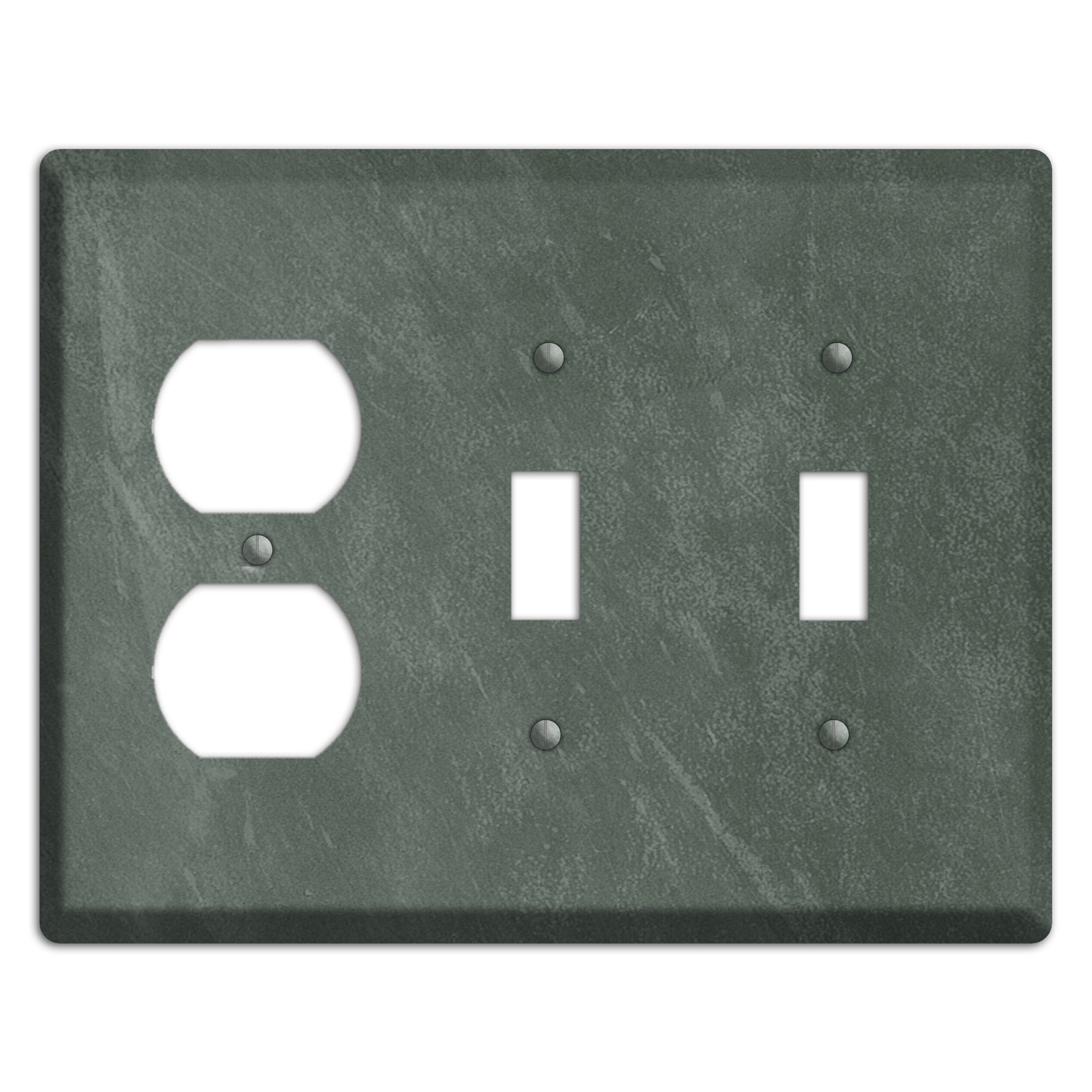 Chalk Dark Green Duplex / 2 Toggle Wallplate
