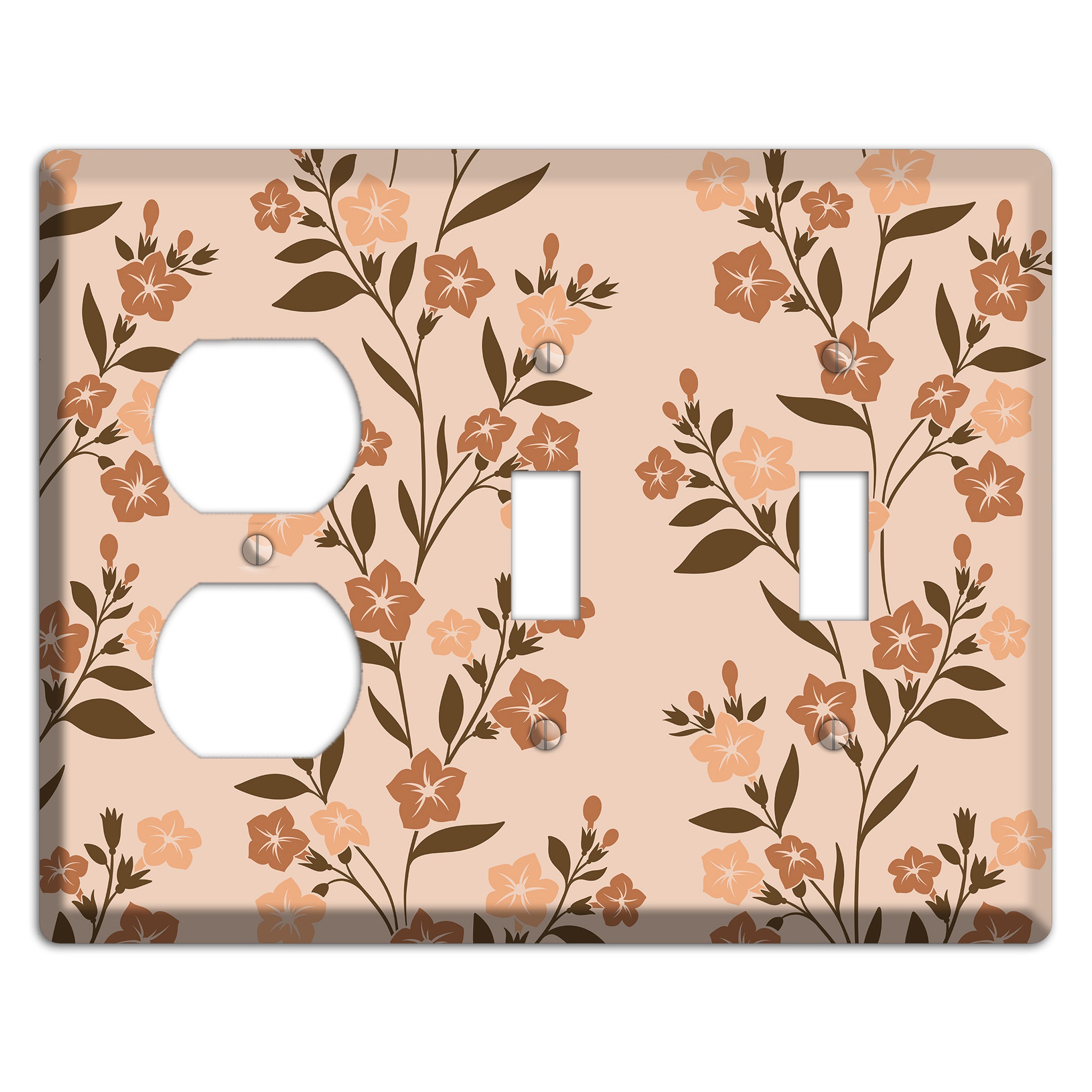 Spring Floral 2 Duplex / 2 Toggle Wallplate