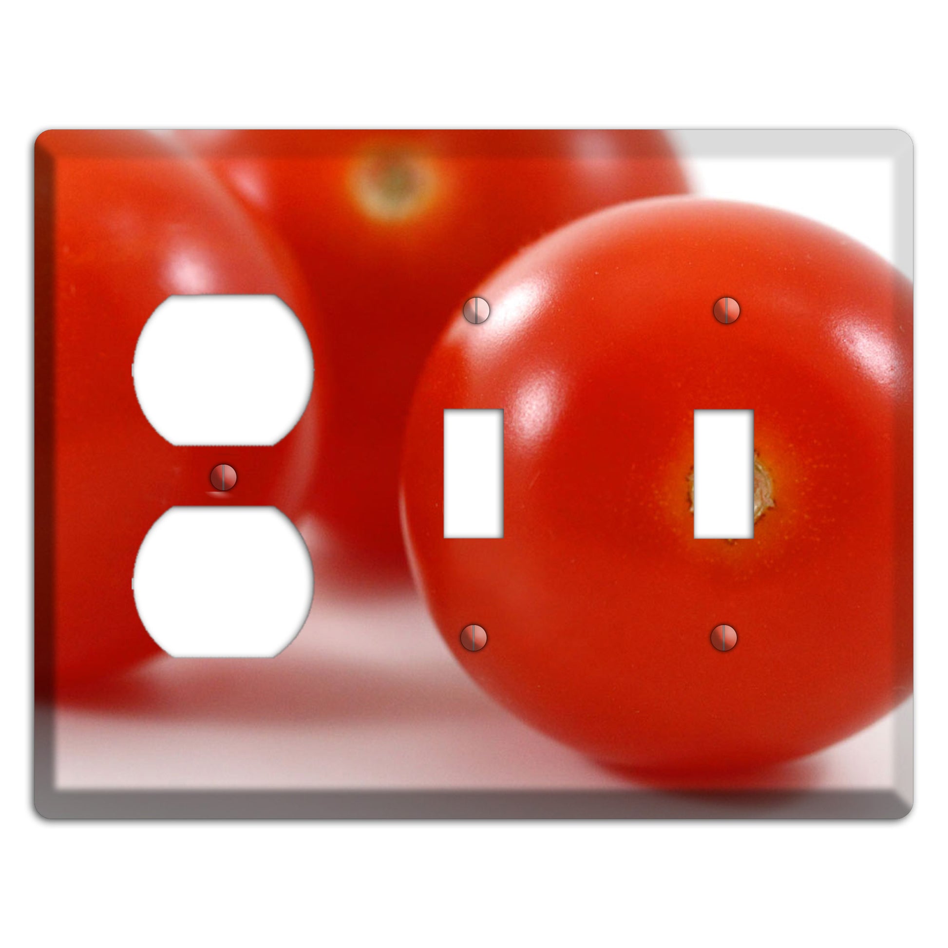 Tomoatoes Large Duplex / 2 Toggle Wallplate