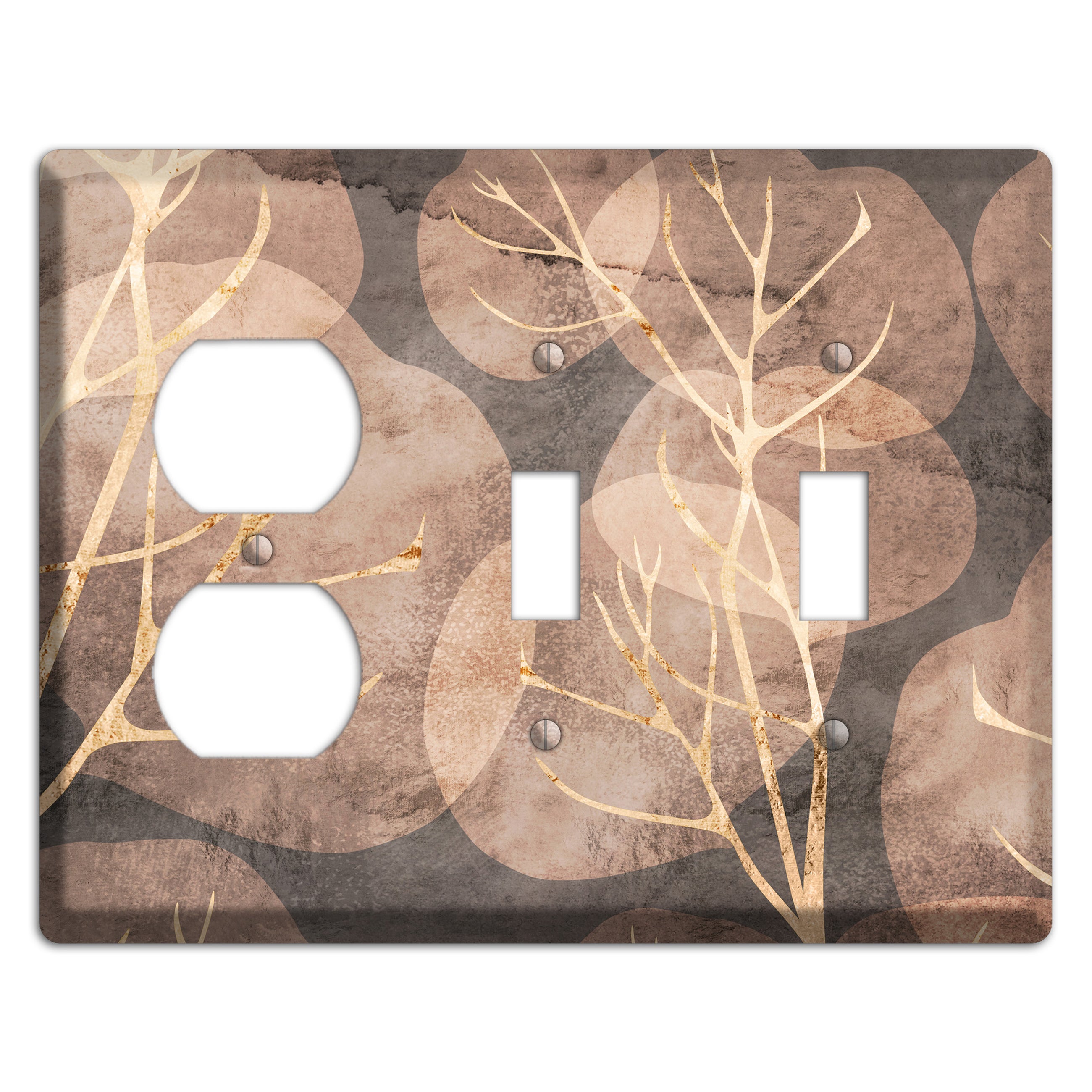 Autumn Leaves Duplex / 2 Toggle Wallplate