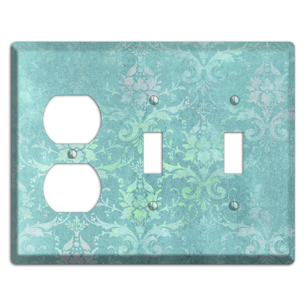 Logan Whimsical Damask Duplex / 2 Toggle Wallplate