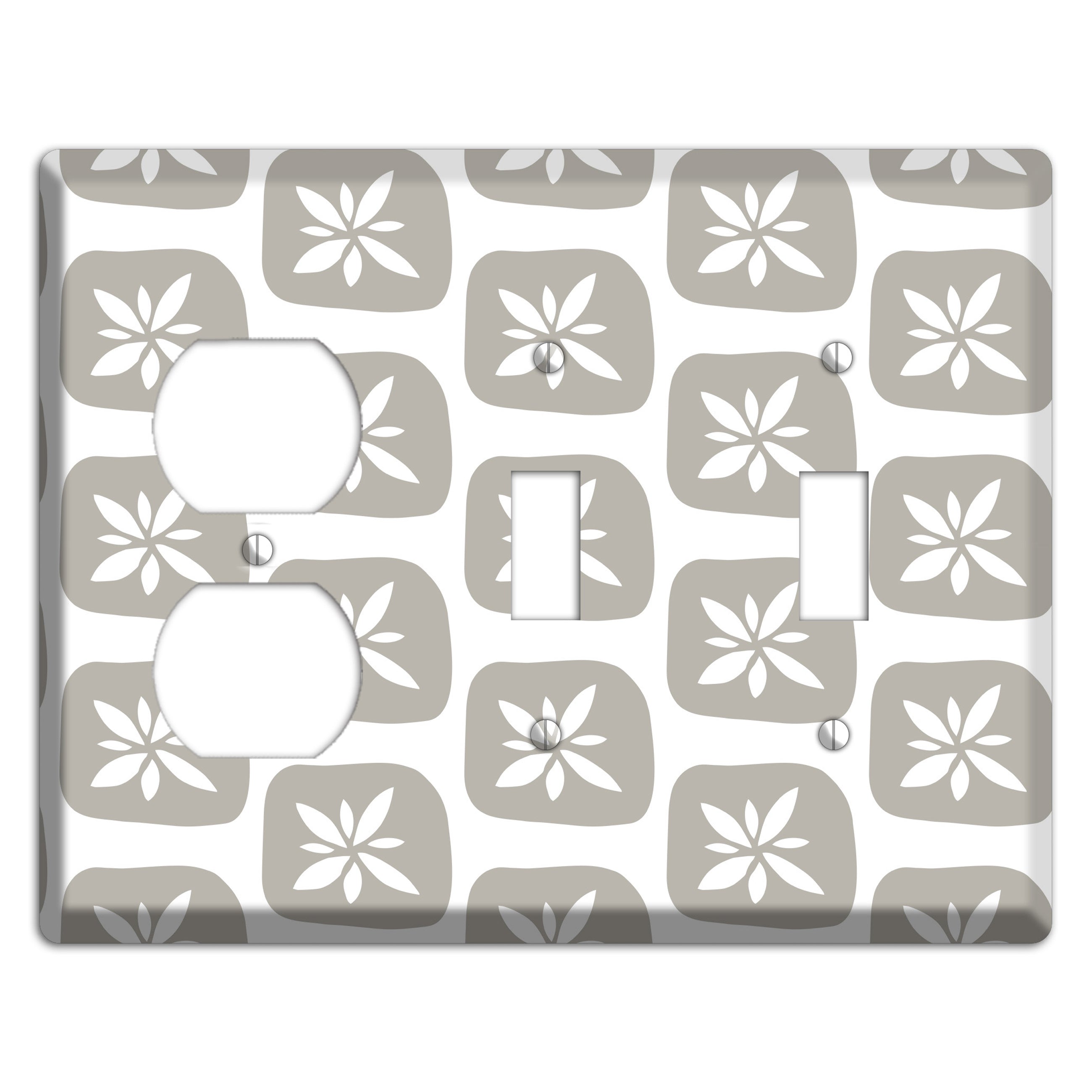 Simple Scandanavian Style GG Duplex / 2 Toggle Wallplate