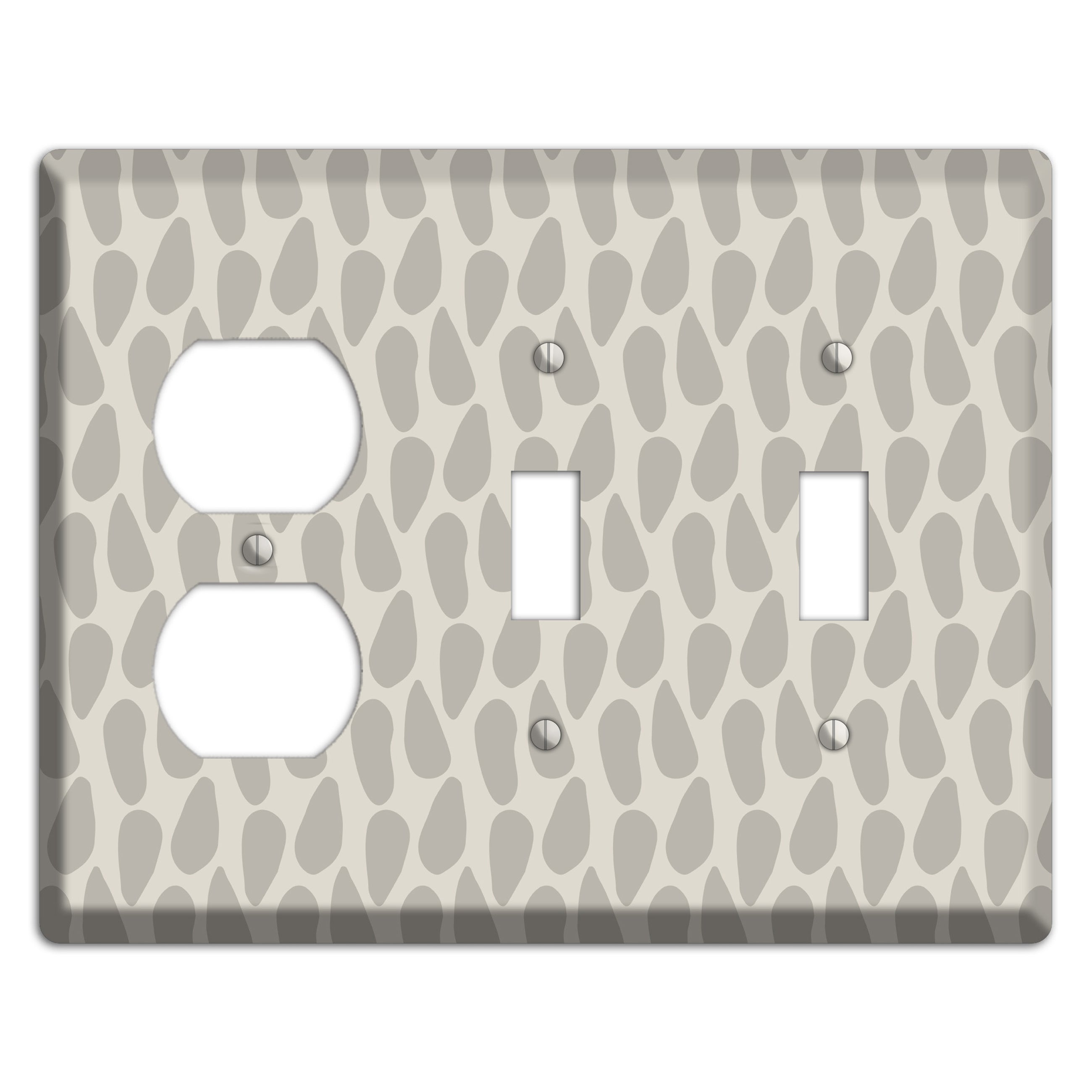 Simple Scandanavian Style DD Duplex / 2 Toggle Wallplate