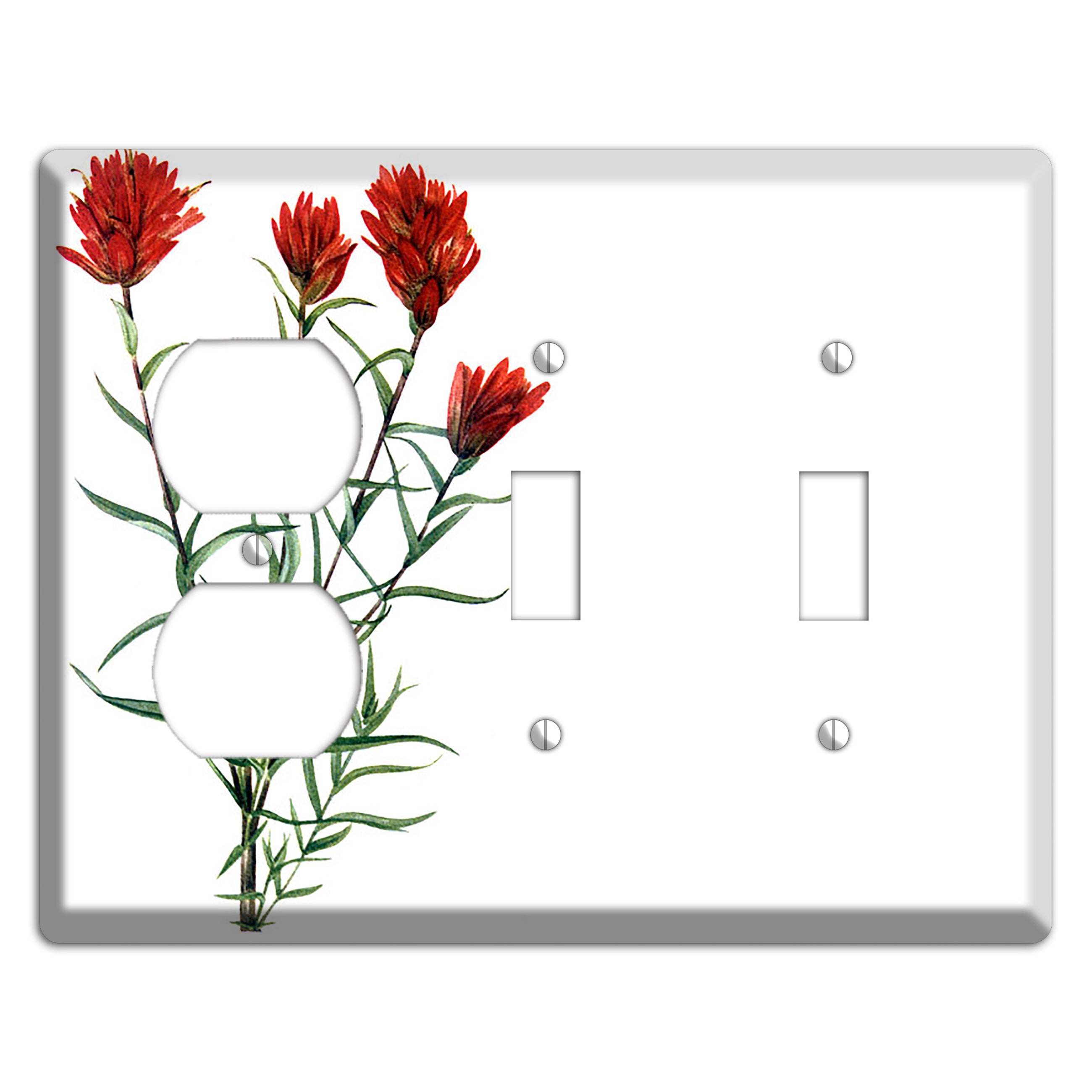 Castilleja Linarifolia Duplex / 2 Toggle Wallplate