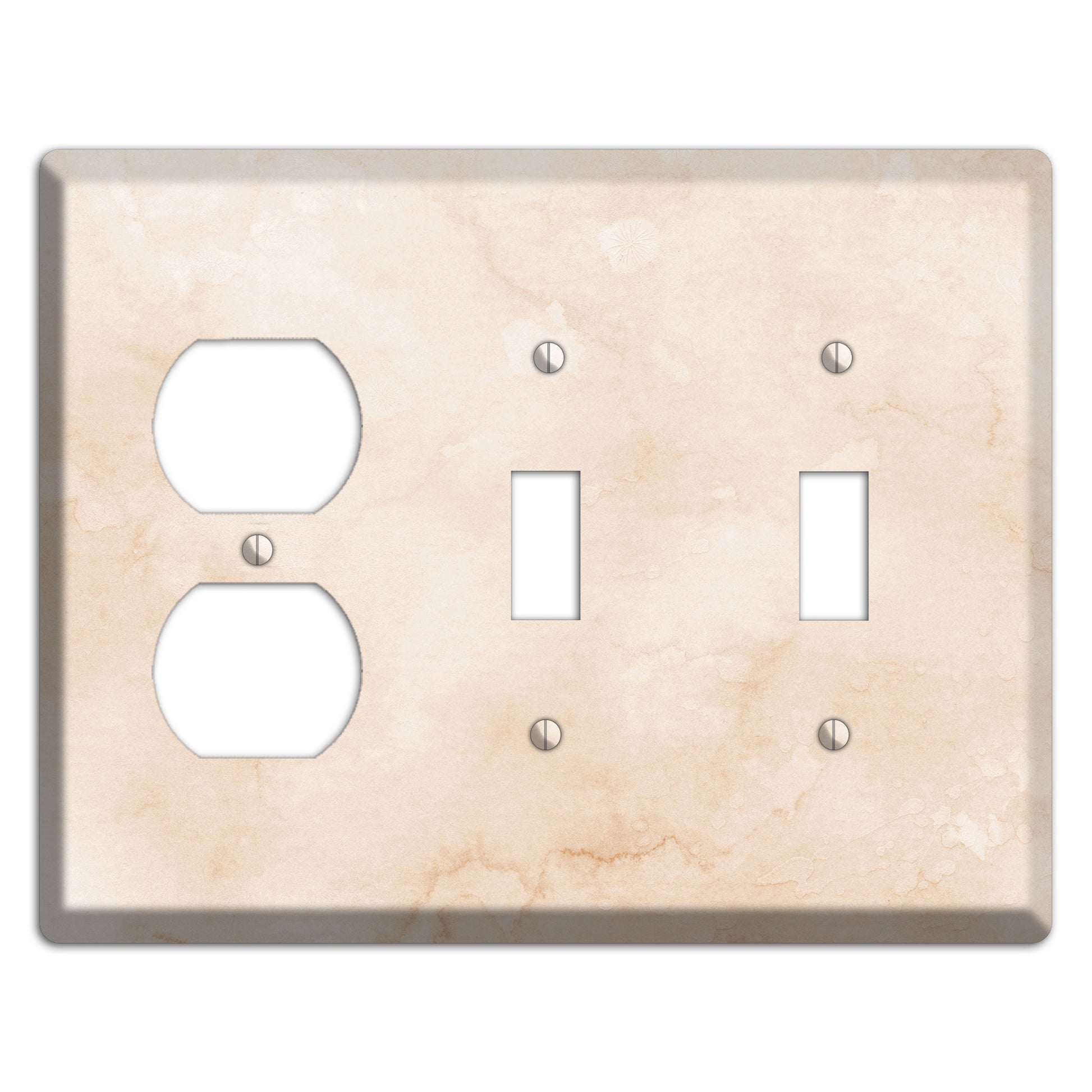 Janna Neutral Texture Duplex / 2 Toggle Wallplate