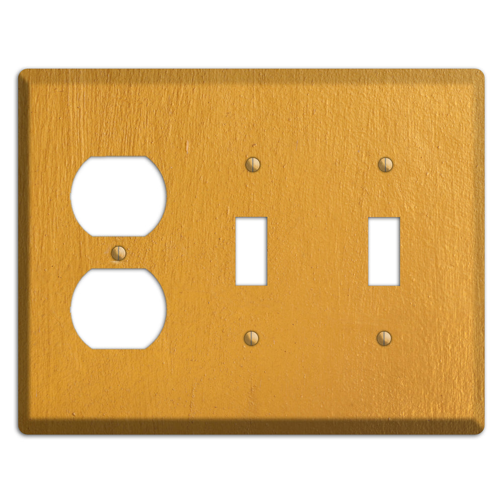 Gold Concrete Duplex / 2 Toggle Wallplate