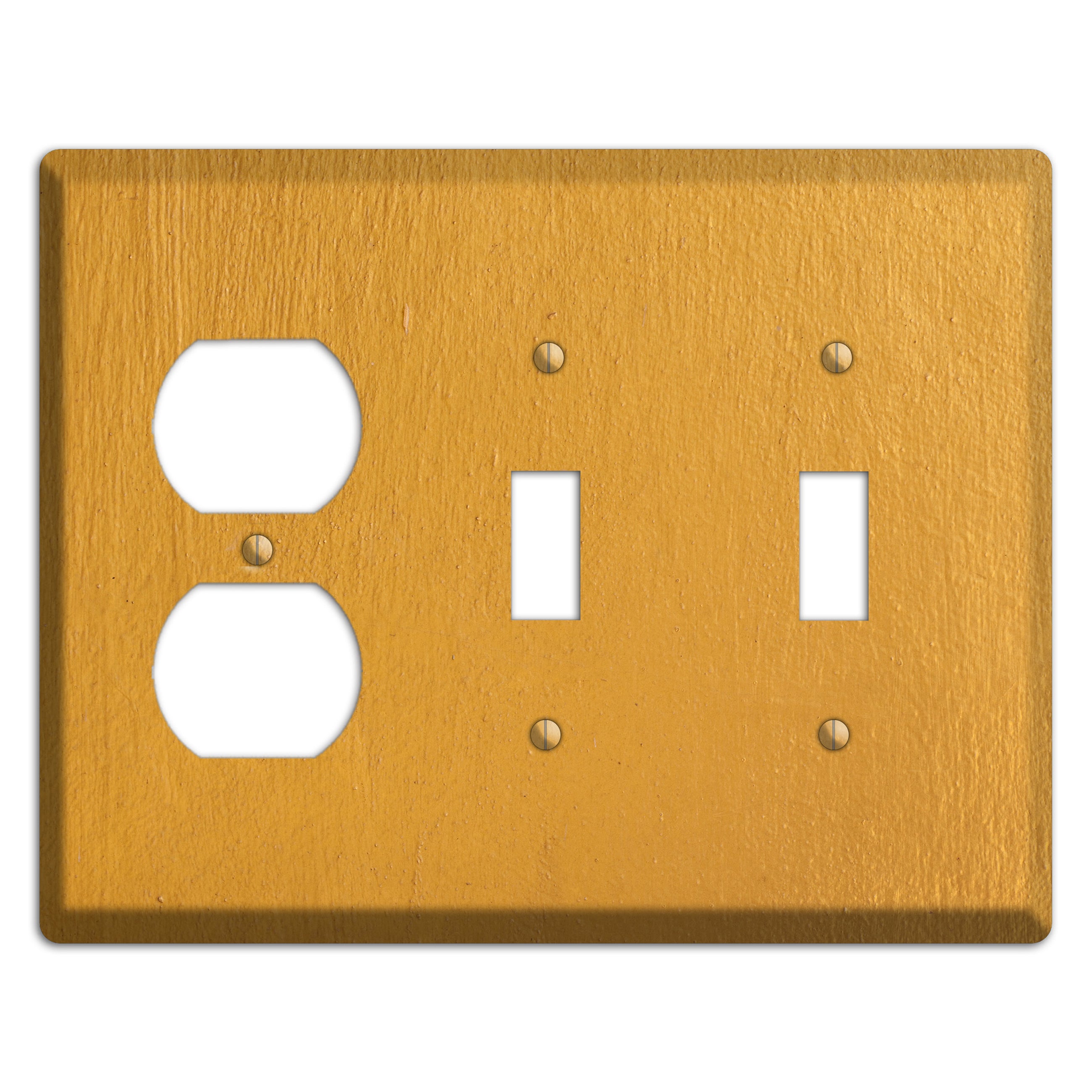Gold Concrete Duplex / 2 Toggle Wallplate