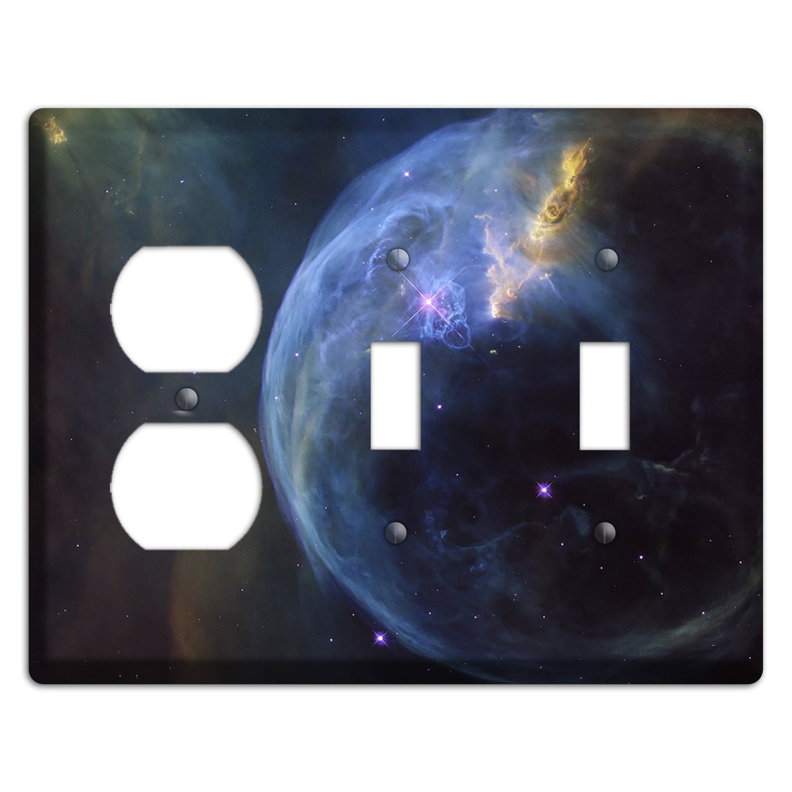 Bubble Nebula Duplex / 2 Toggle Wallplate