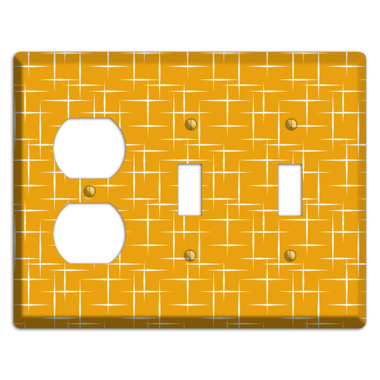 Orange Atomic Duplex / 2 Toggle Wallplate