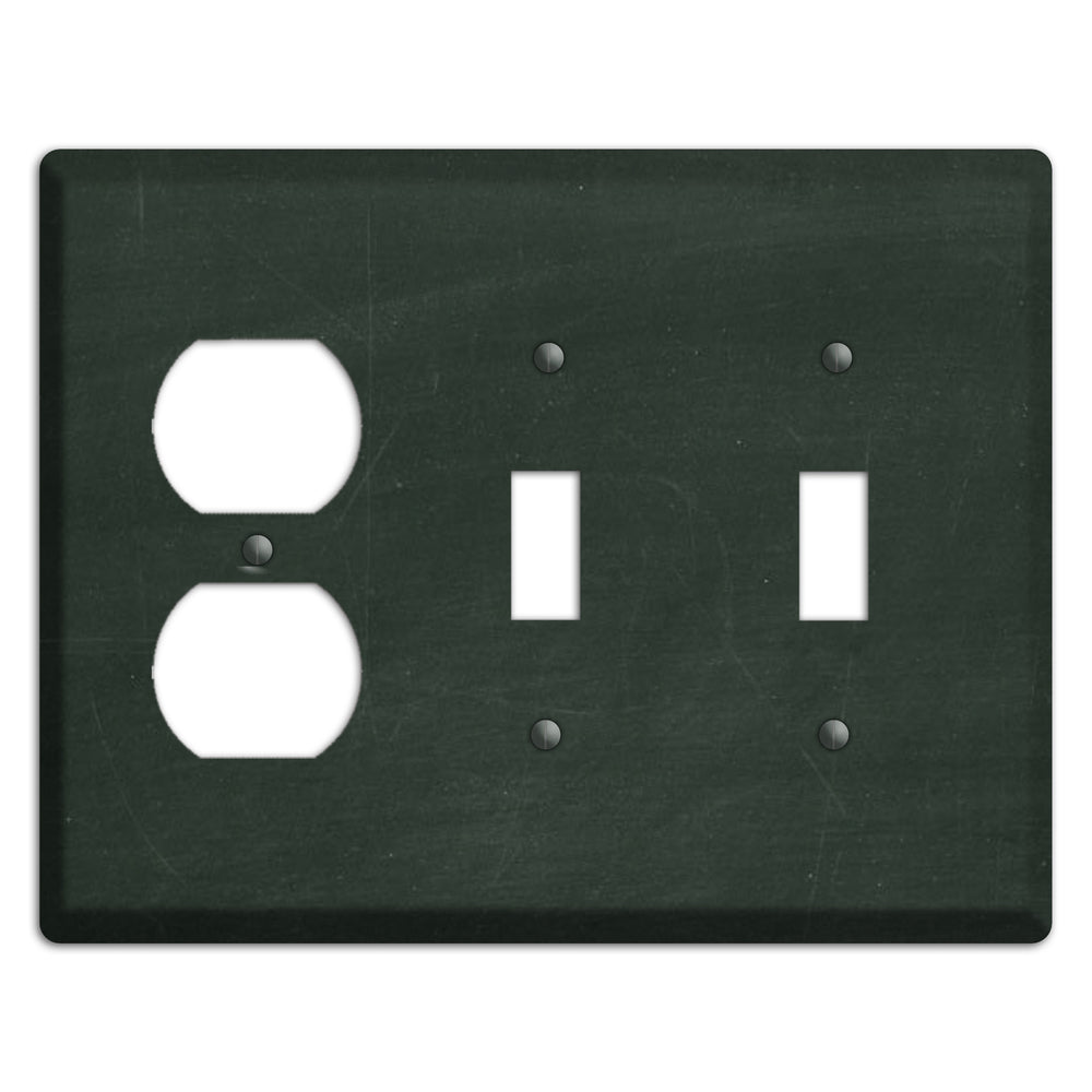 Chalk Black Duplex / 2 Toggle Wallplate
