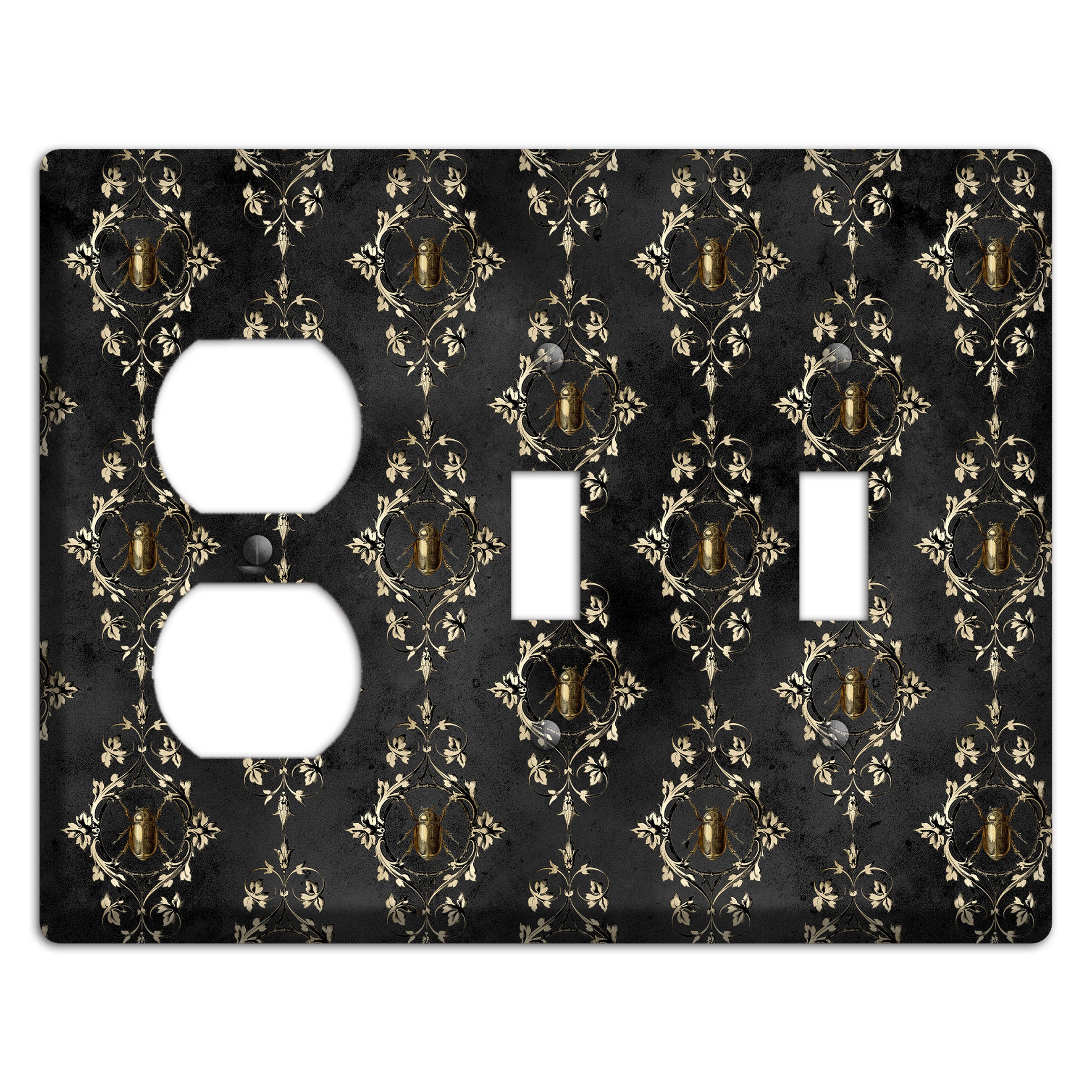 Edgar Allen Poe Beetle Duplex / 2 Toggle Wallplate