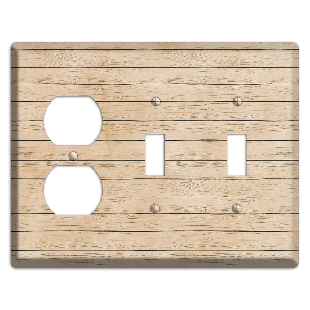 Akaroa Neutral Texture Duplex / 2 Toggle Wallplate