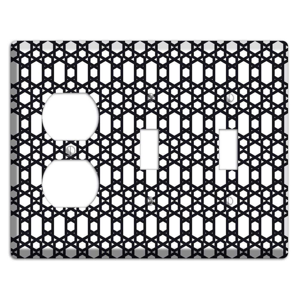 Moroccan 9 Duplex / 2 Toggle Wallplate