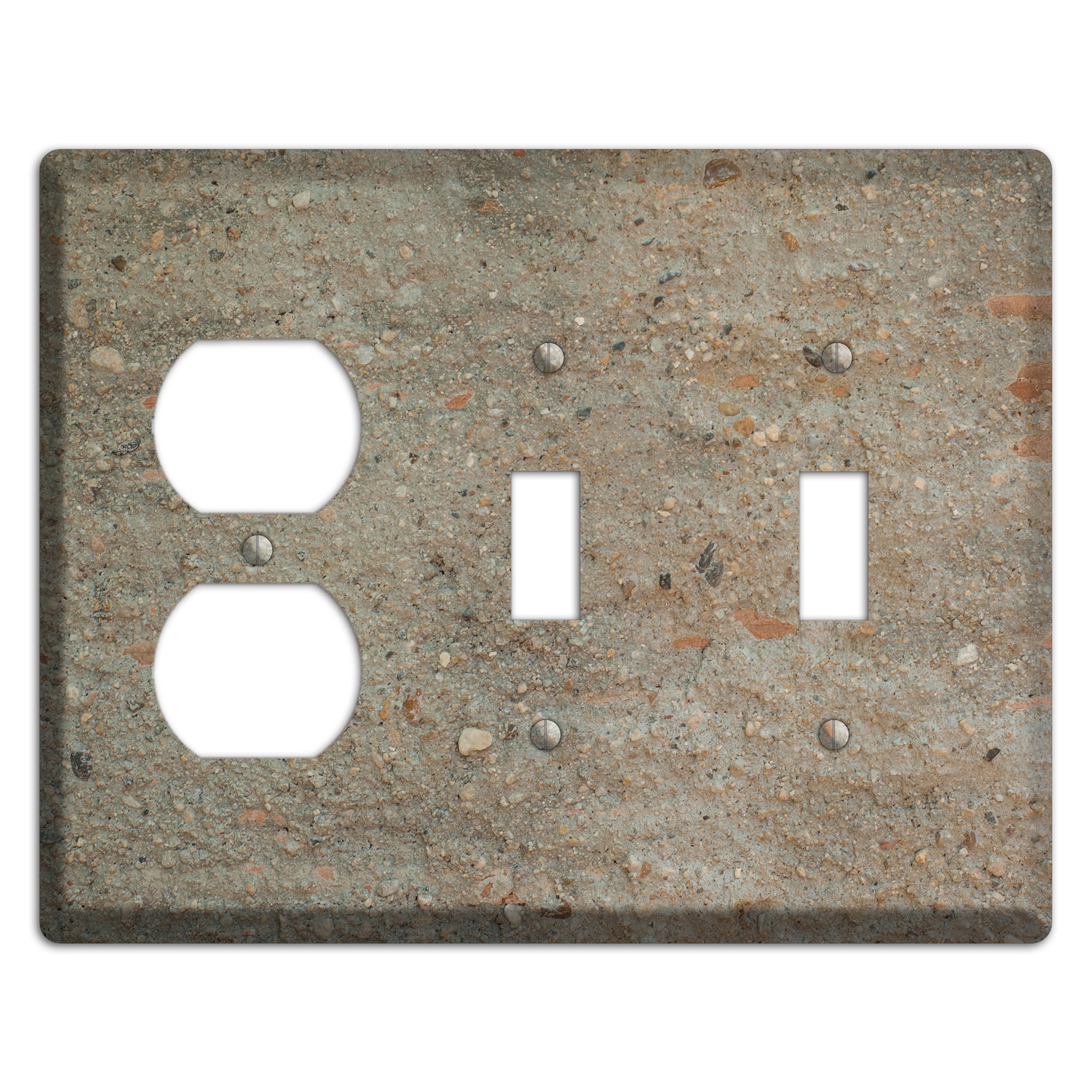 Plaster 1 Duplex / 2 Toggle Wallplate