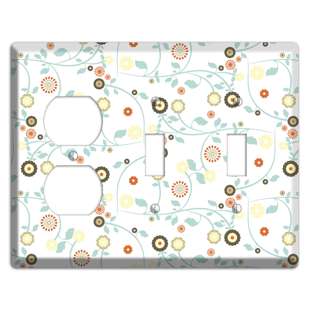 Cute Flowers Duplex / 2 Toggle Wallplate