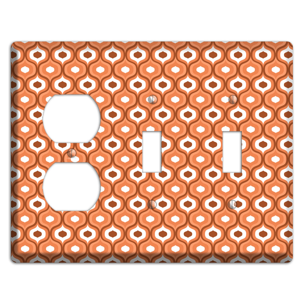 Coral Double Scallop Duplex / 2 Toggle Wallplate